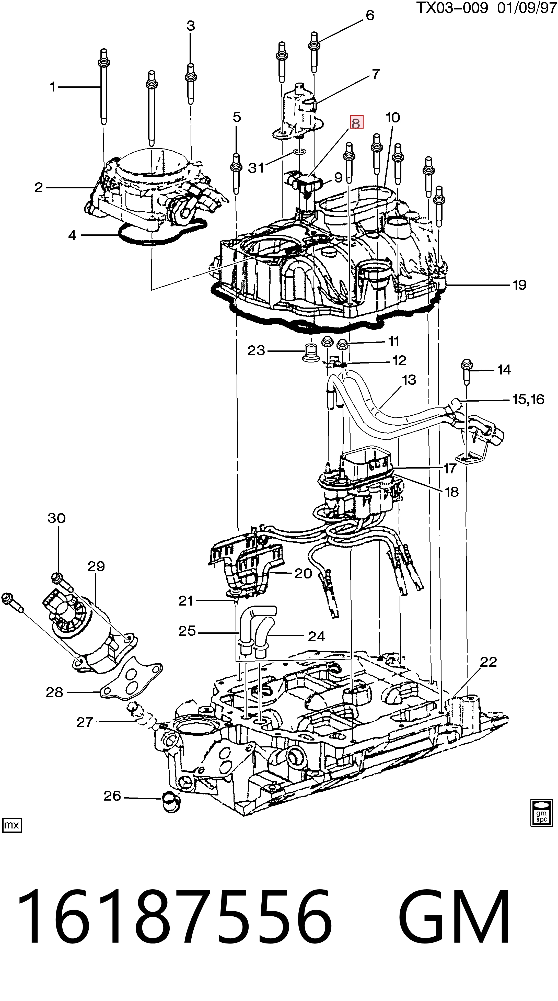16187556 General Motors Датчик наддува