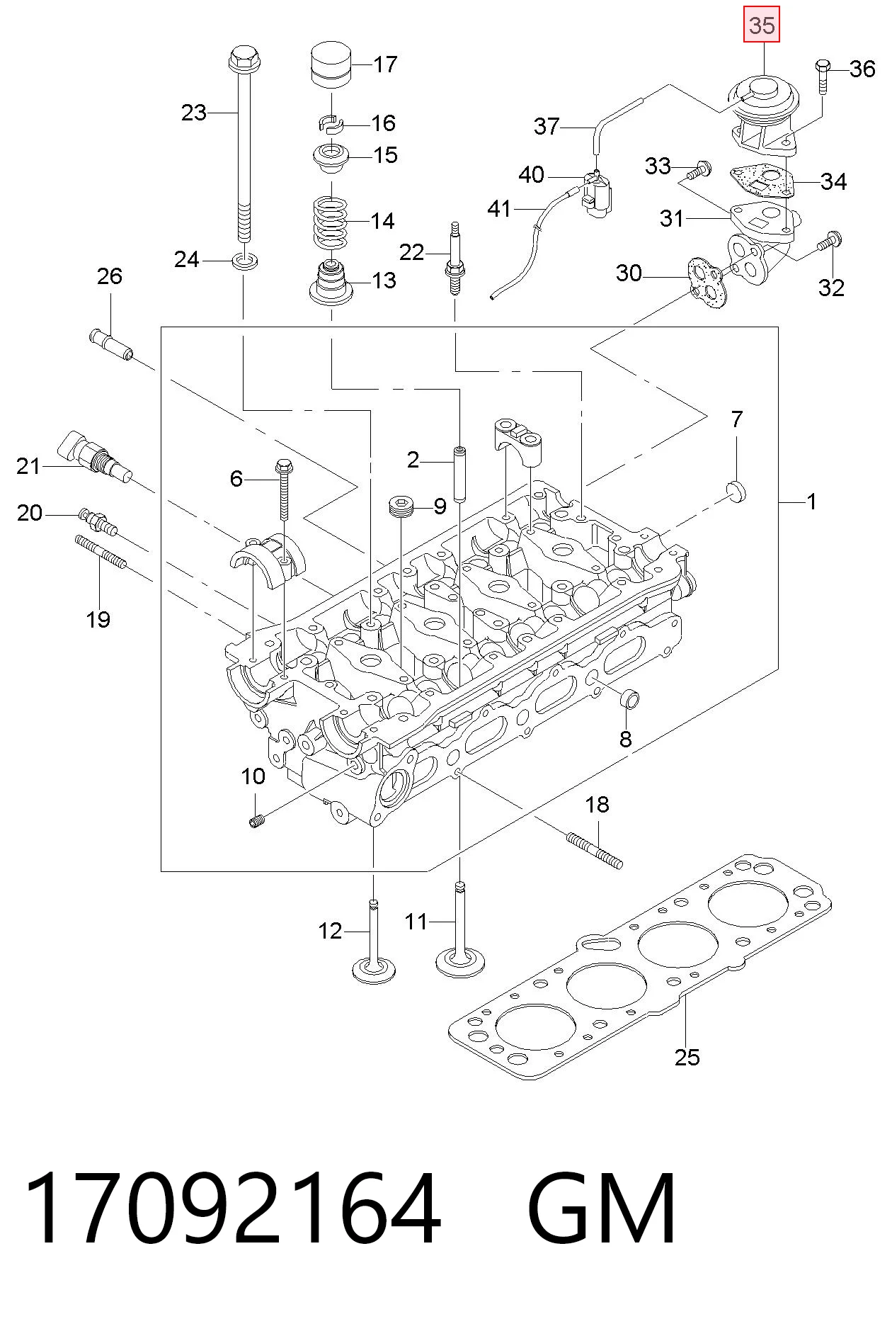 Клапан EGR Opel 96291087 ціна, від 64.90 USD
