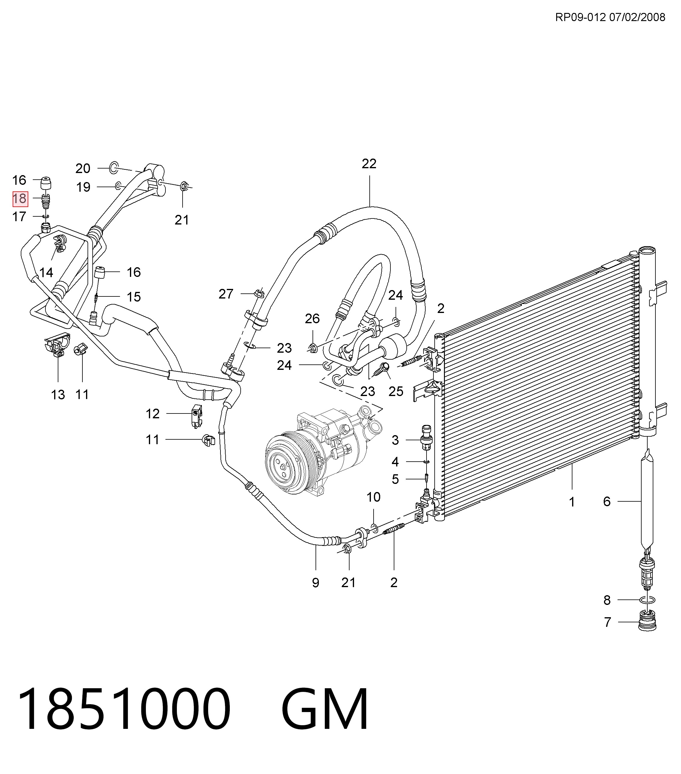 13277003 Peugeot/Citroen Клапан заправки кондиціонера