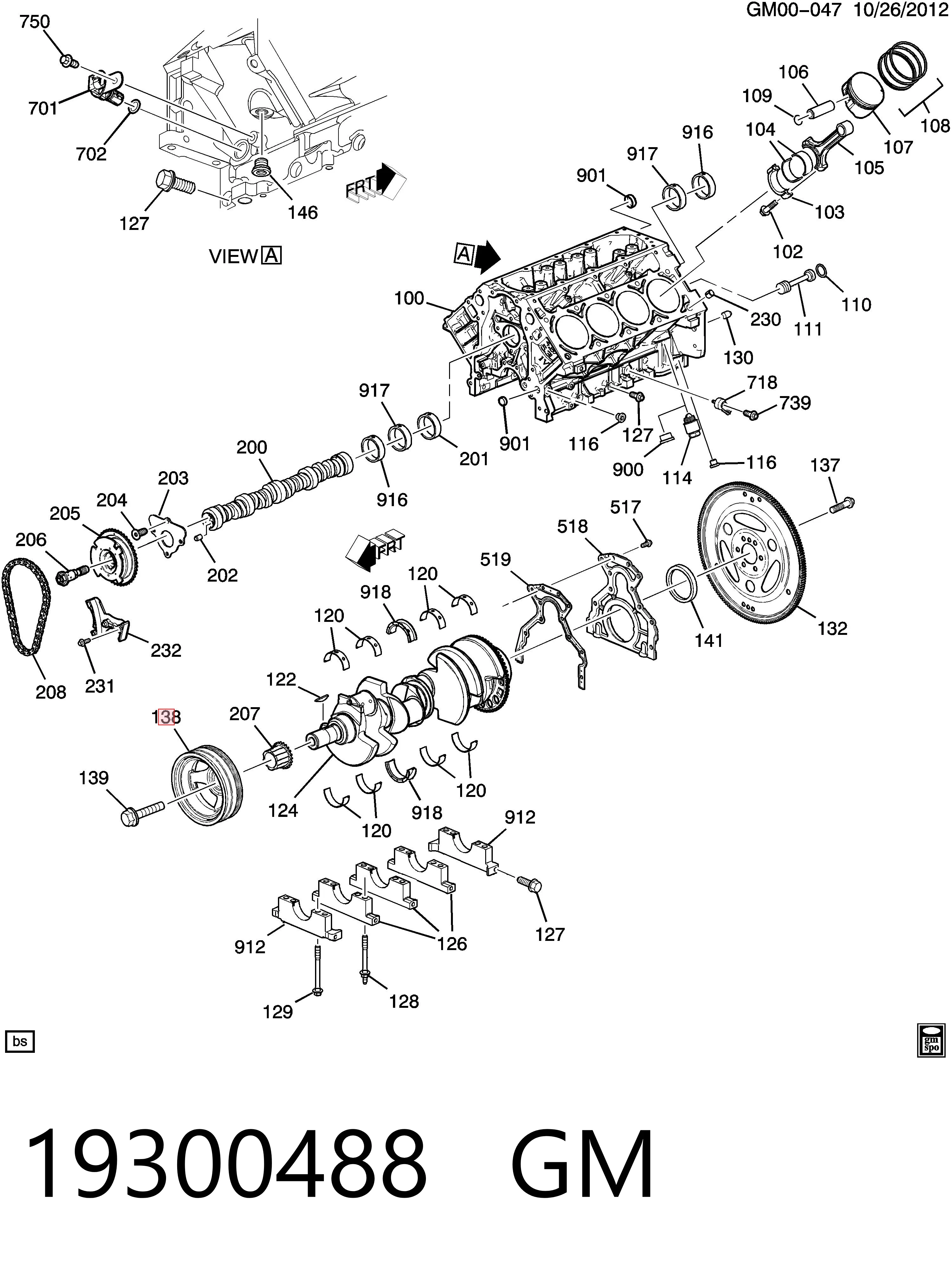 19300488 General Motors Демпфер колінвалу
