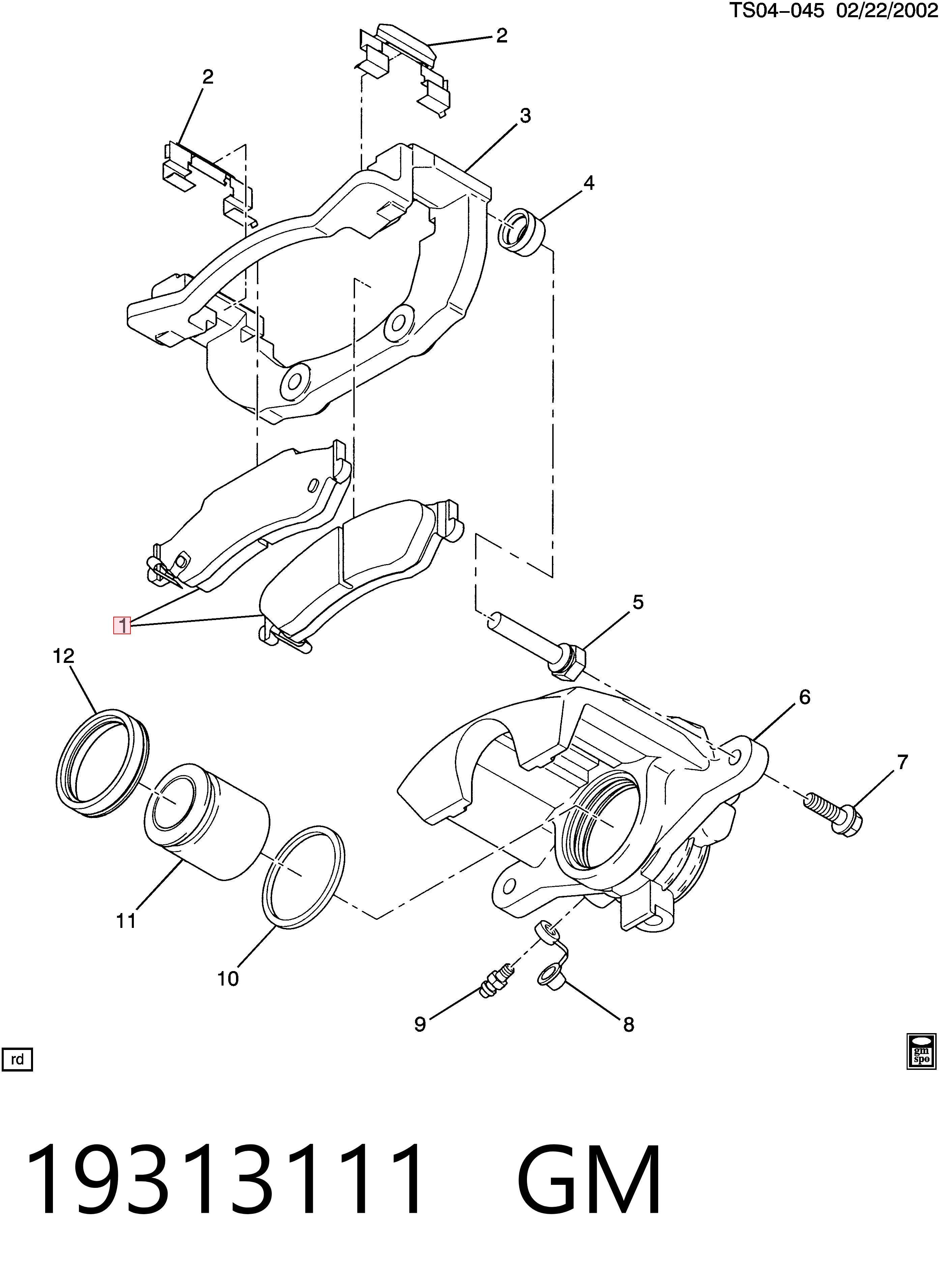 Купити 25997338 Opel Задні колодки