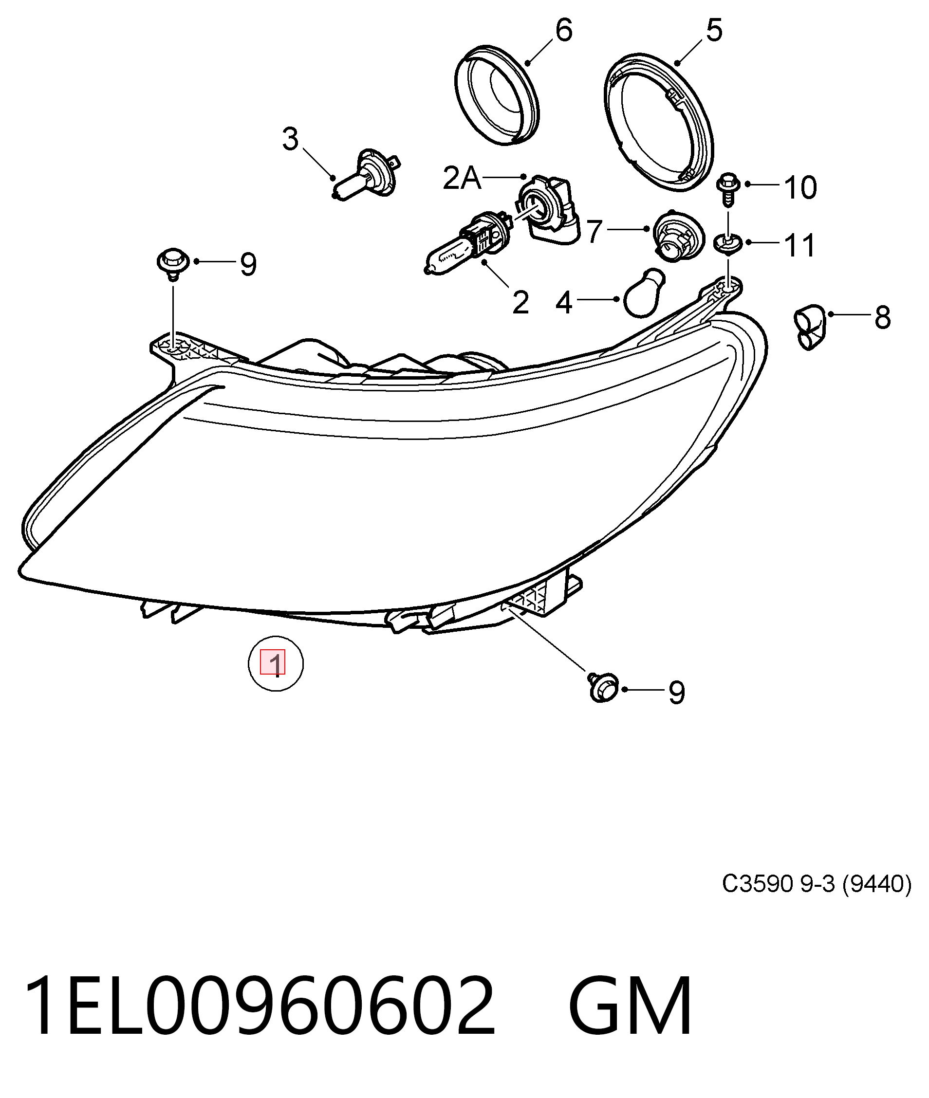 Фара правая Polcar 653110E ціна, від 198.57 USD