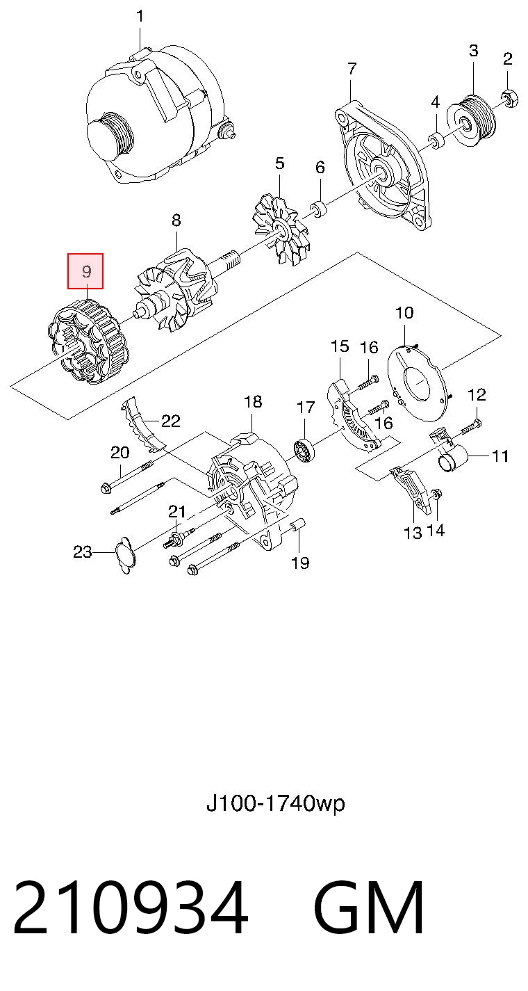 210934 General Motors Обмотка генератора, статор