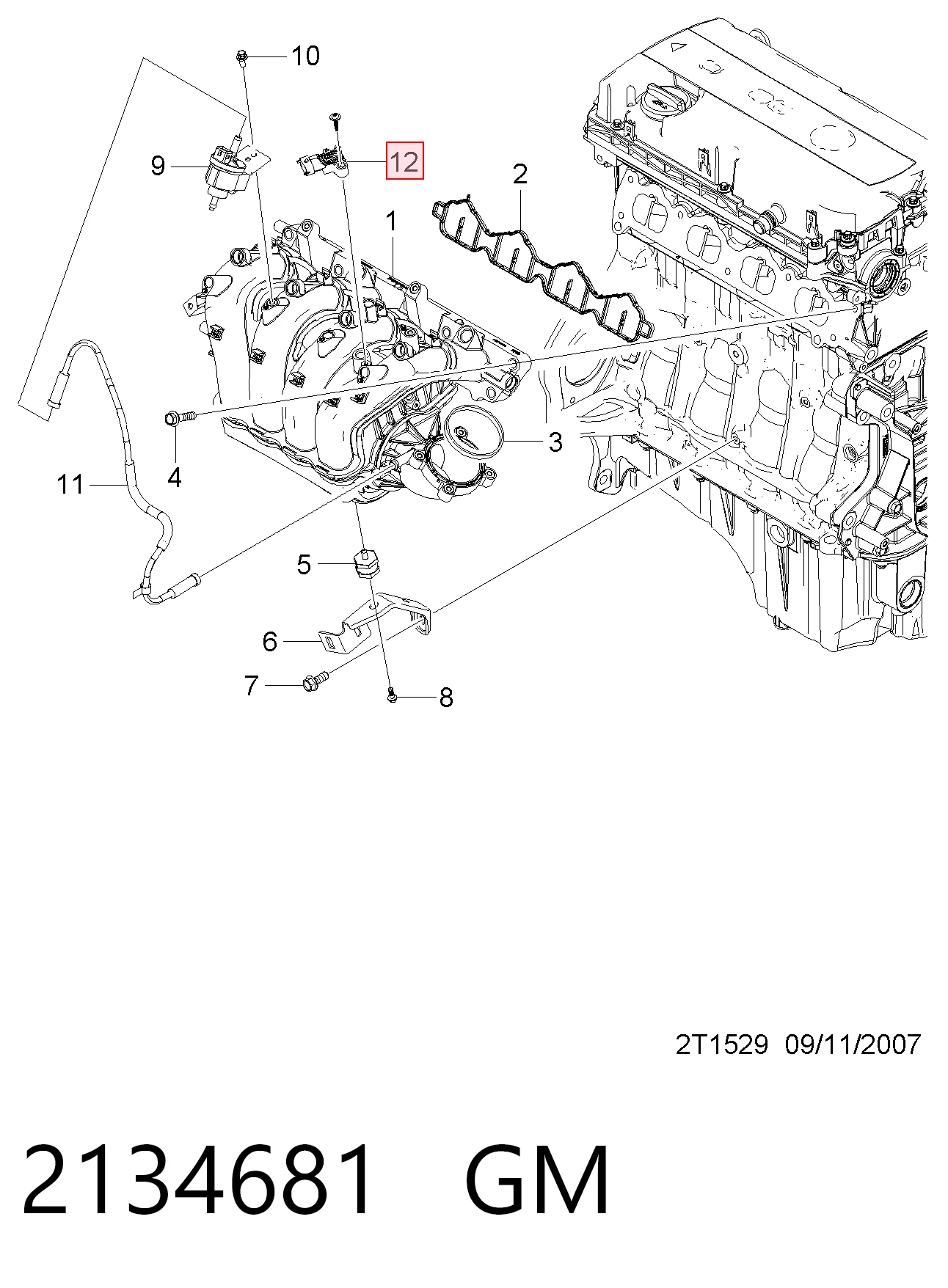 2134681 General Motors Датчик наддува