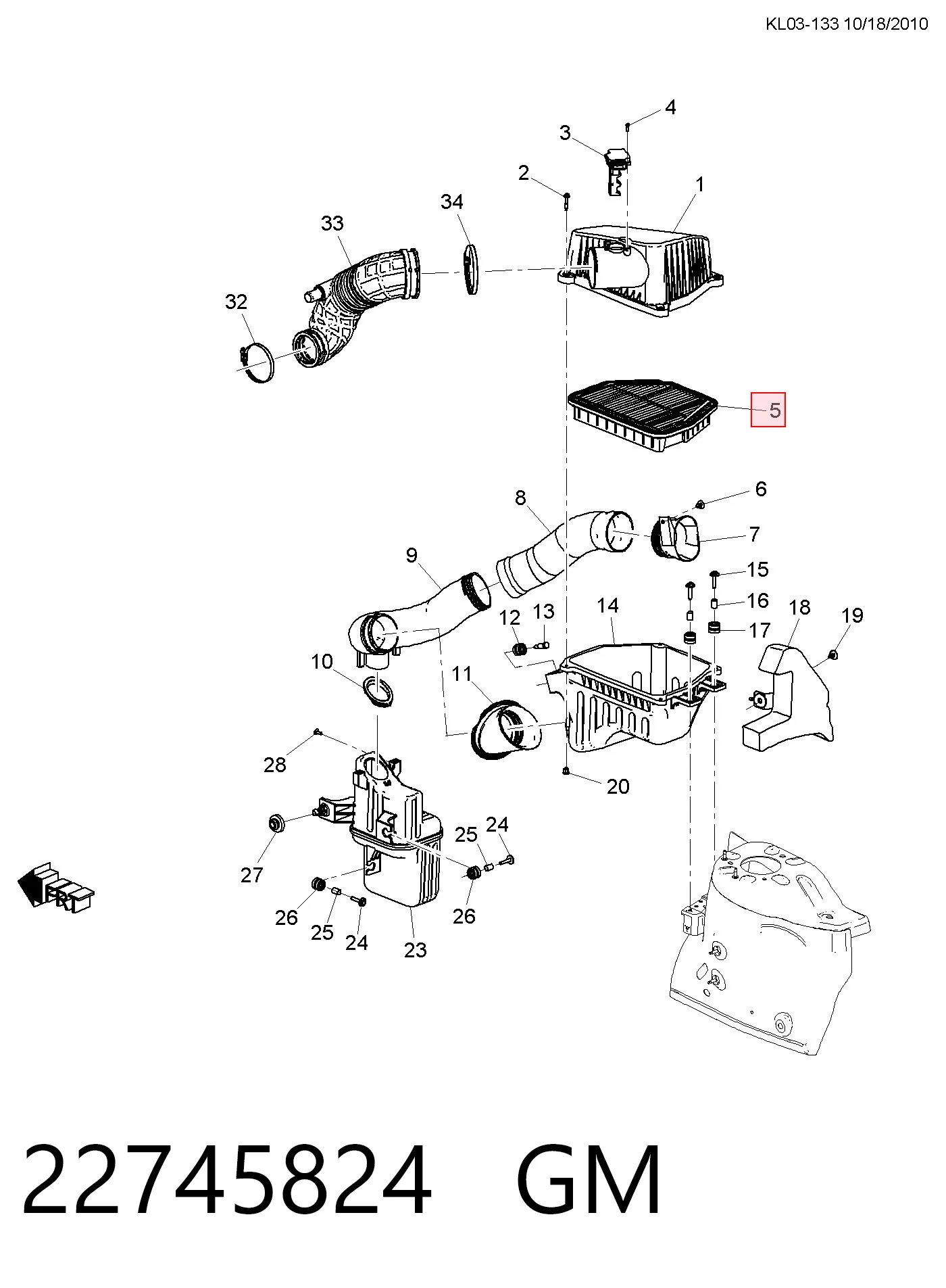 Елемент повітряного фільтра Opel Antara A позашляховик (L07) (2006 - 2017) ціна, від 17.41 USD
