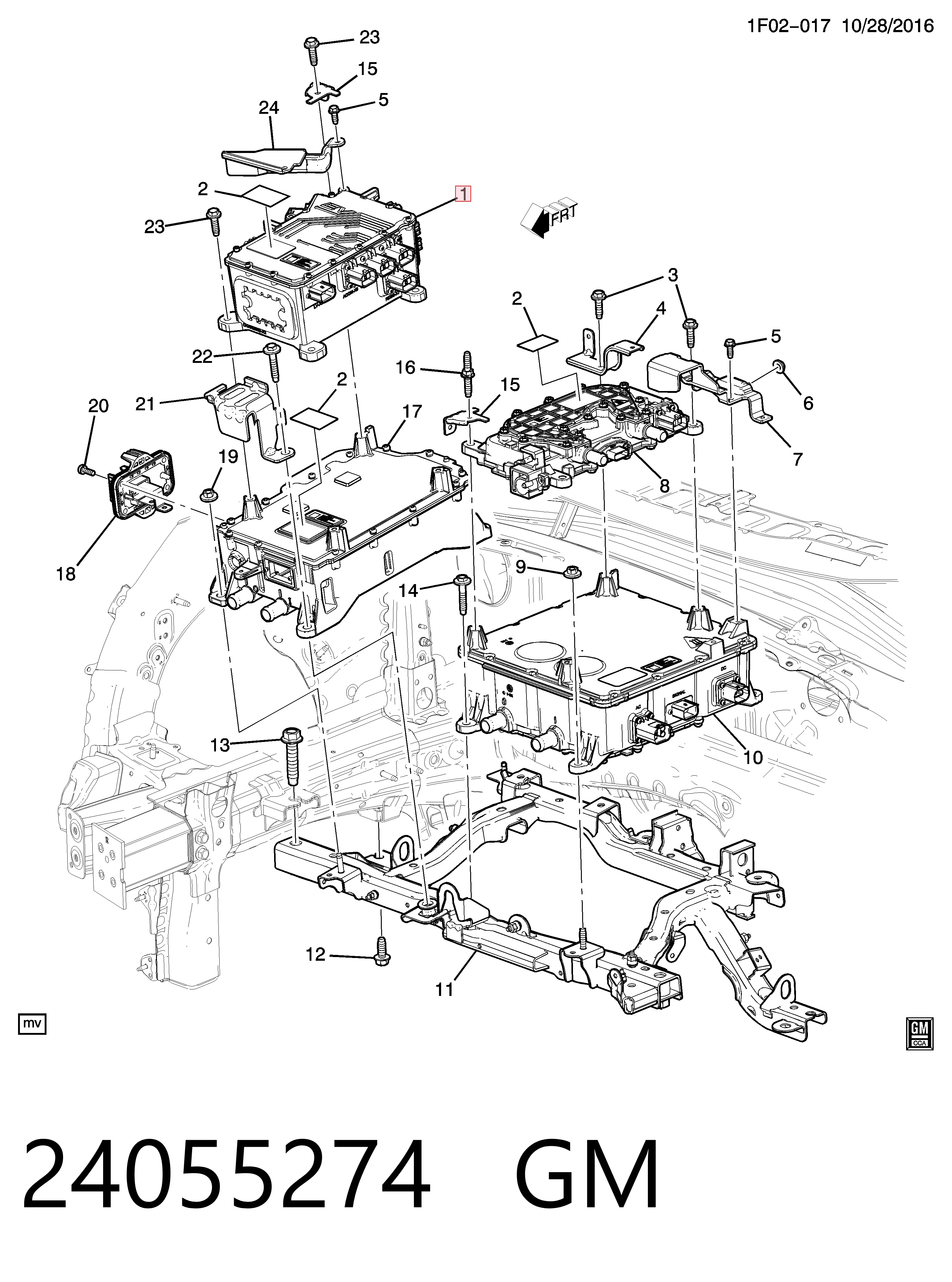24046028 Peugeot/Citroen Модуль управління (ЕБУ) заряду основної батареї