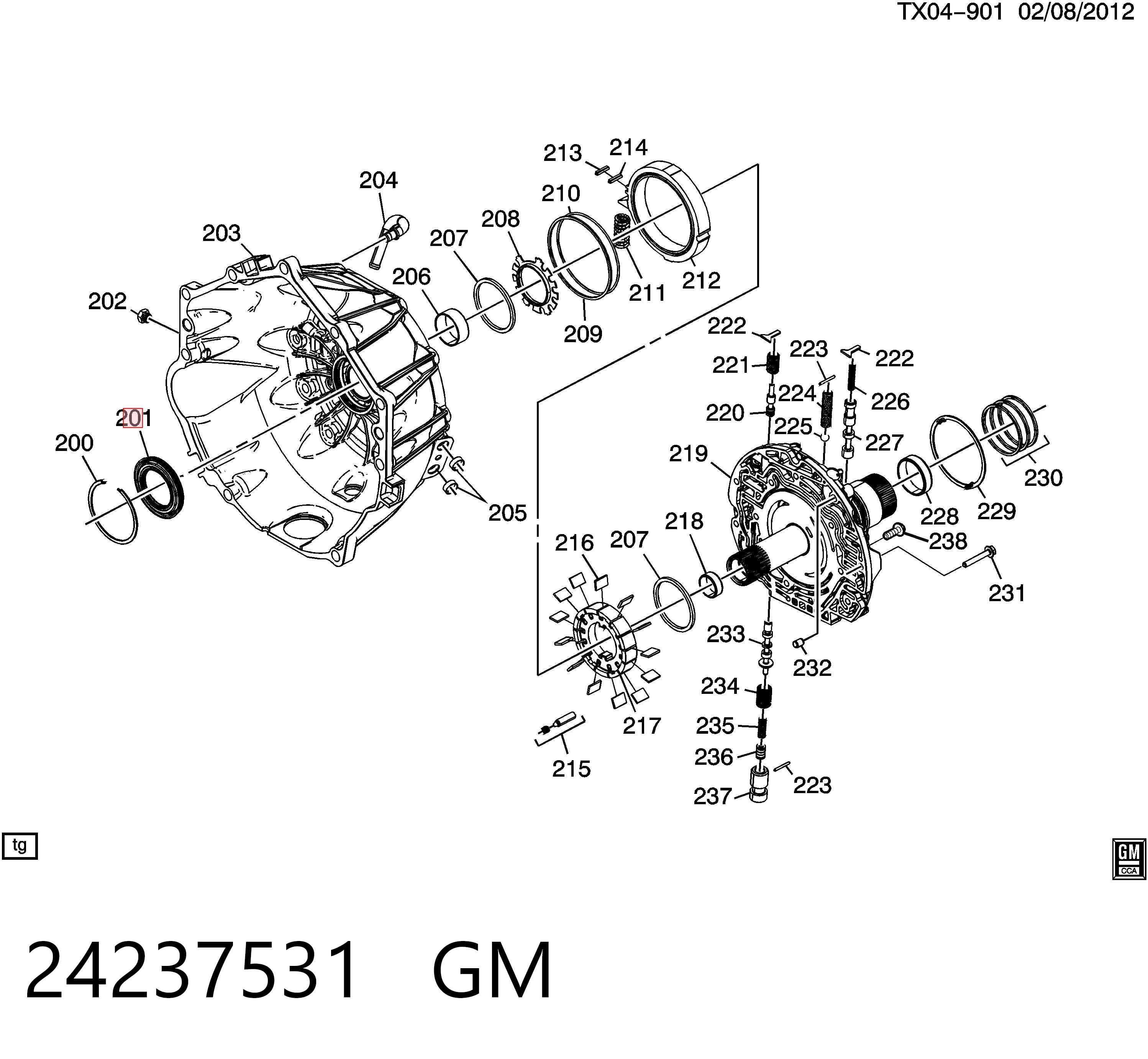 24237531 General Motors Сальник масляного насоса АКПП