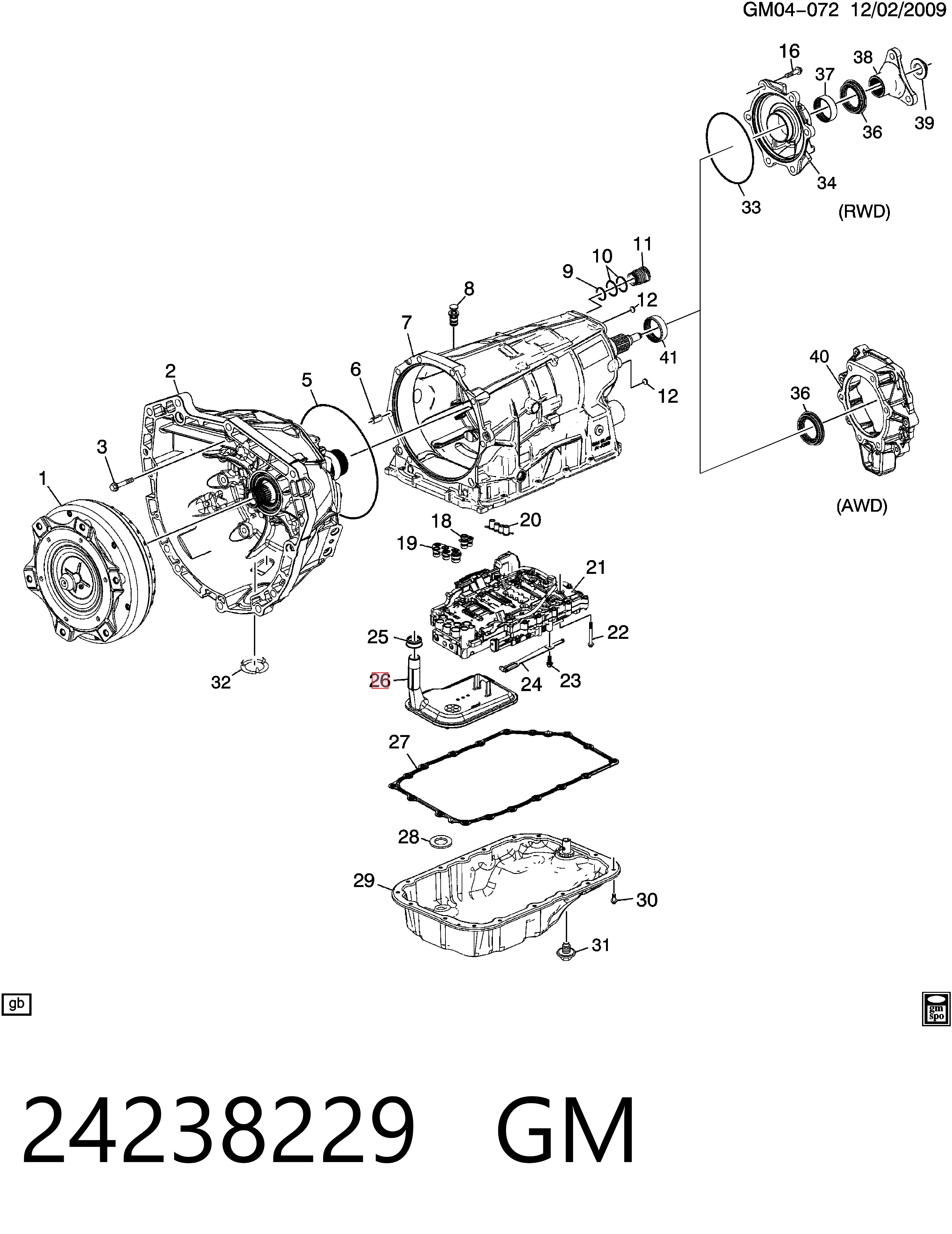 24238229 General Motors Масло в коробку автомат