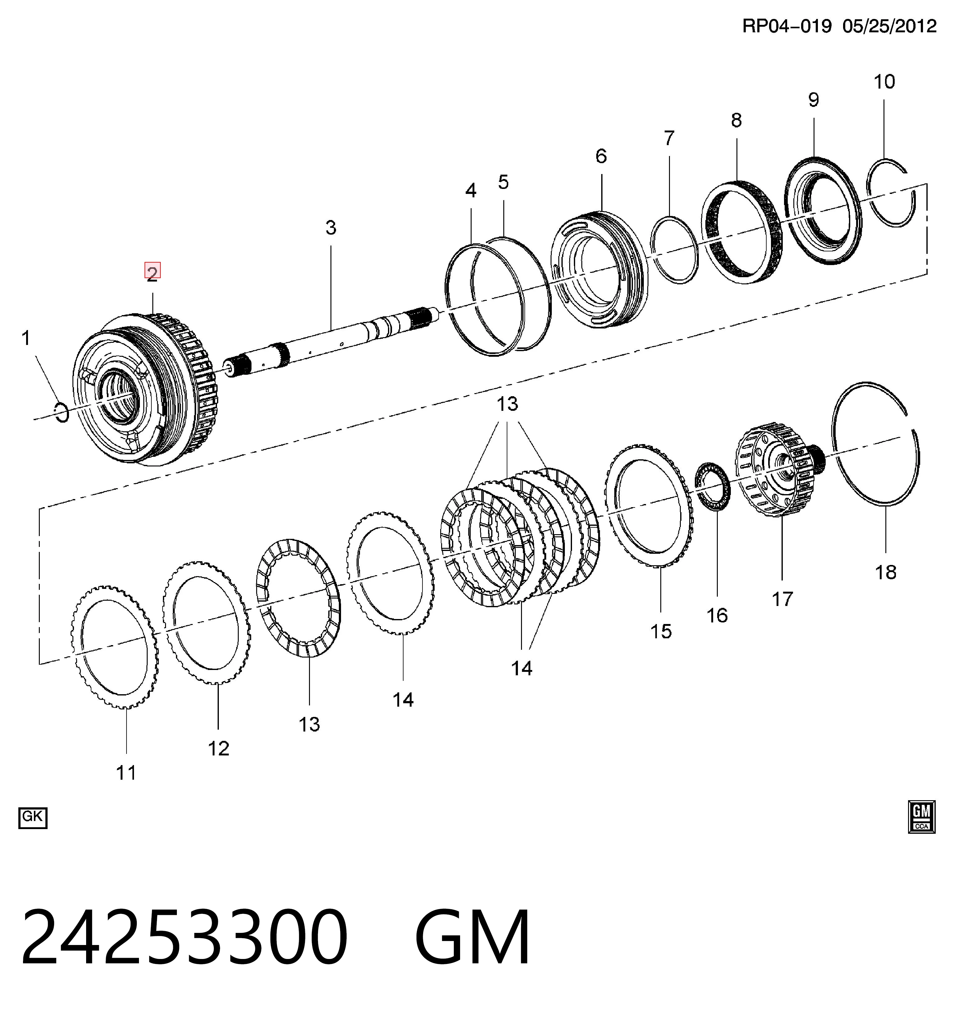 24253300 General Motors Барабан АКПП