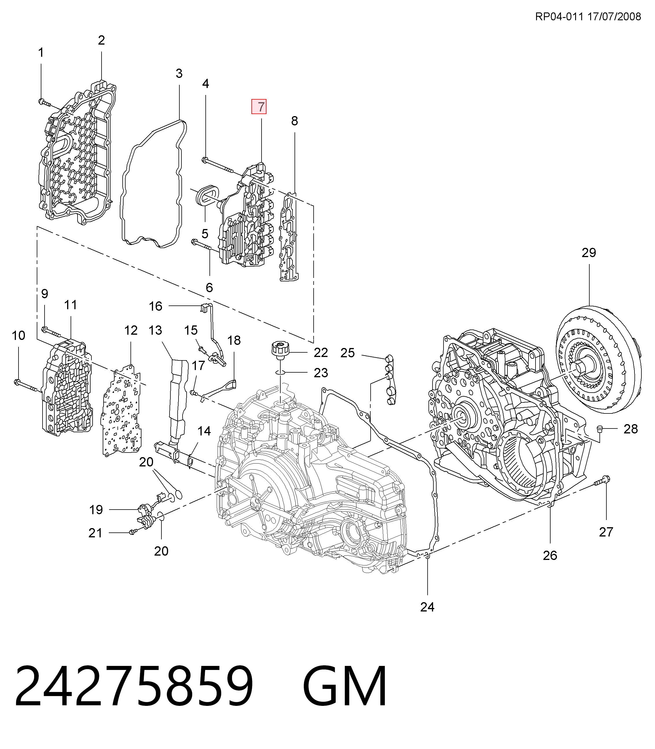 Купити 24041956 Peugeot/Citroen Блок клапанів АКПП
