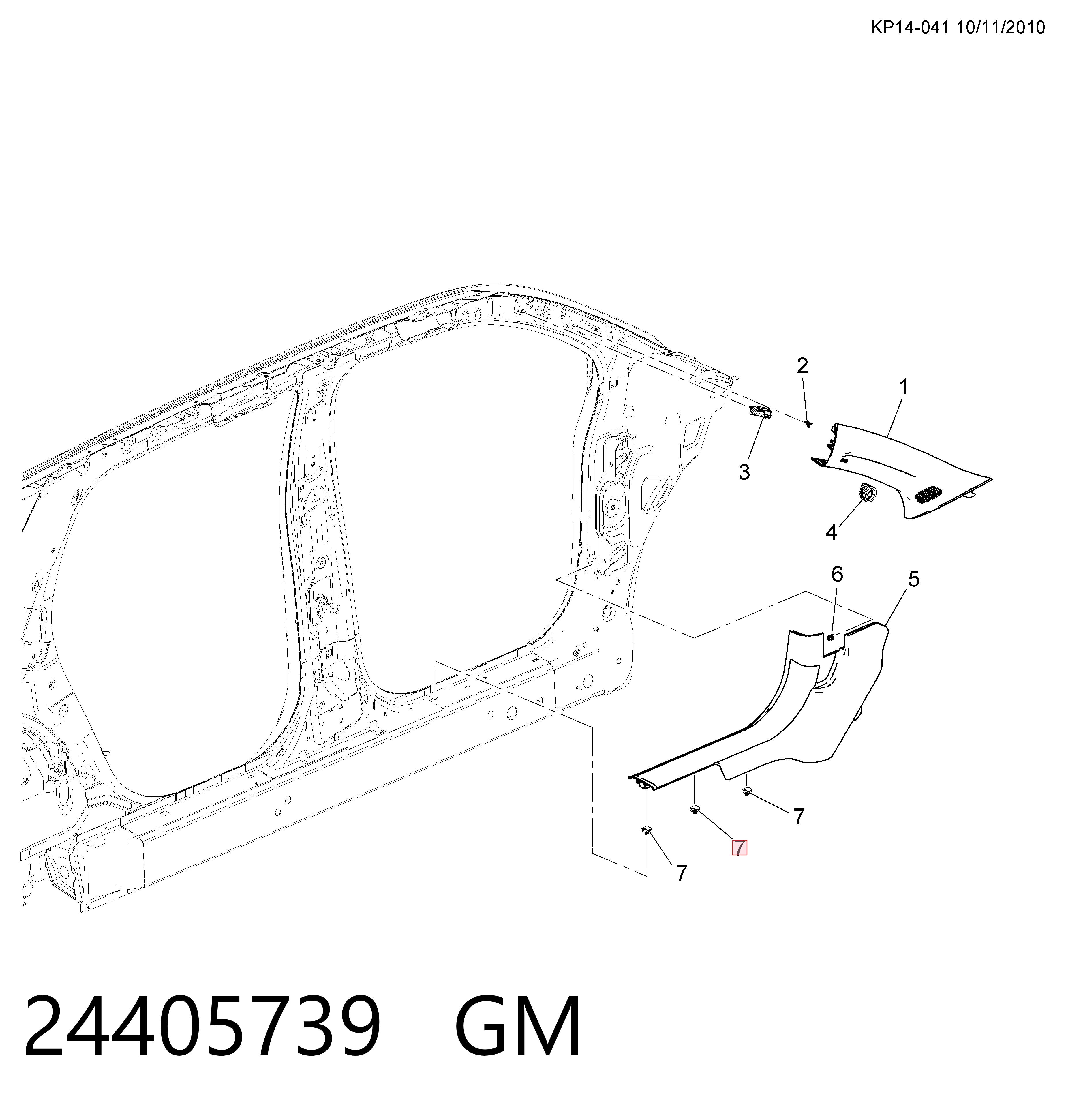 24405739 General Motors Автомобільне скло