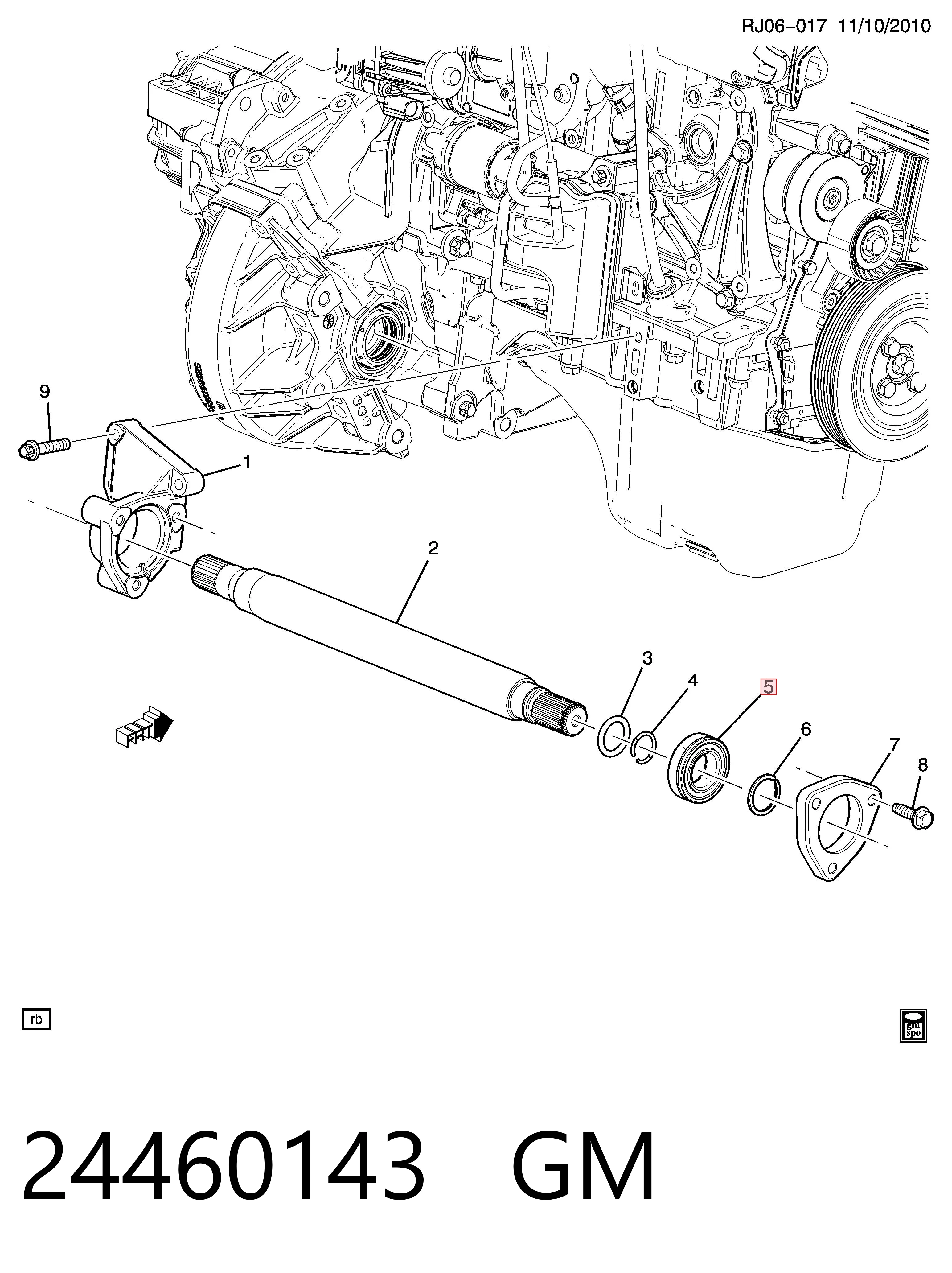 Підвісний підшипник передньої піввісі Peugeot/Citroen 24460143