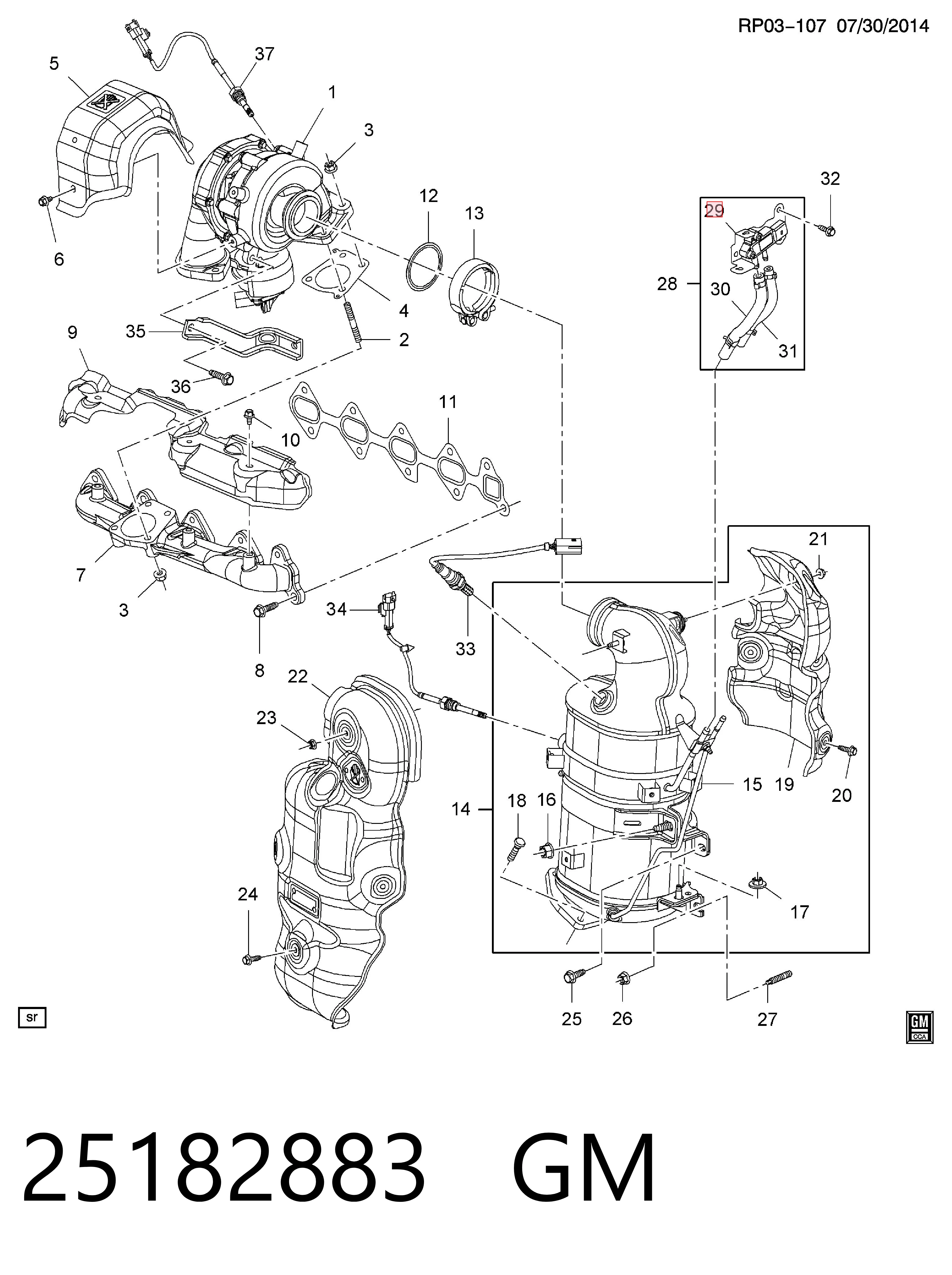 Датчик тиску вихлопних газів Peugeot/Citroen 25182883 ціна, від 22.44 USD
