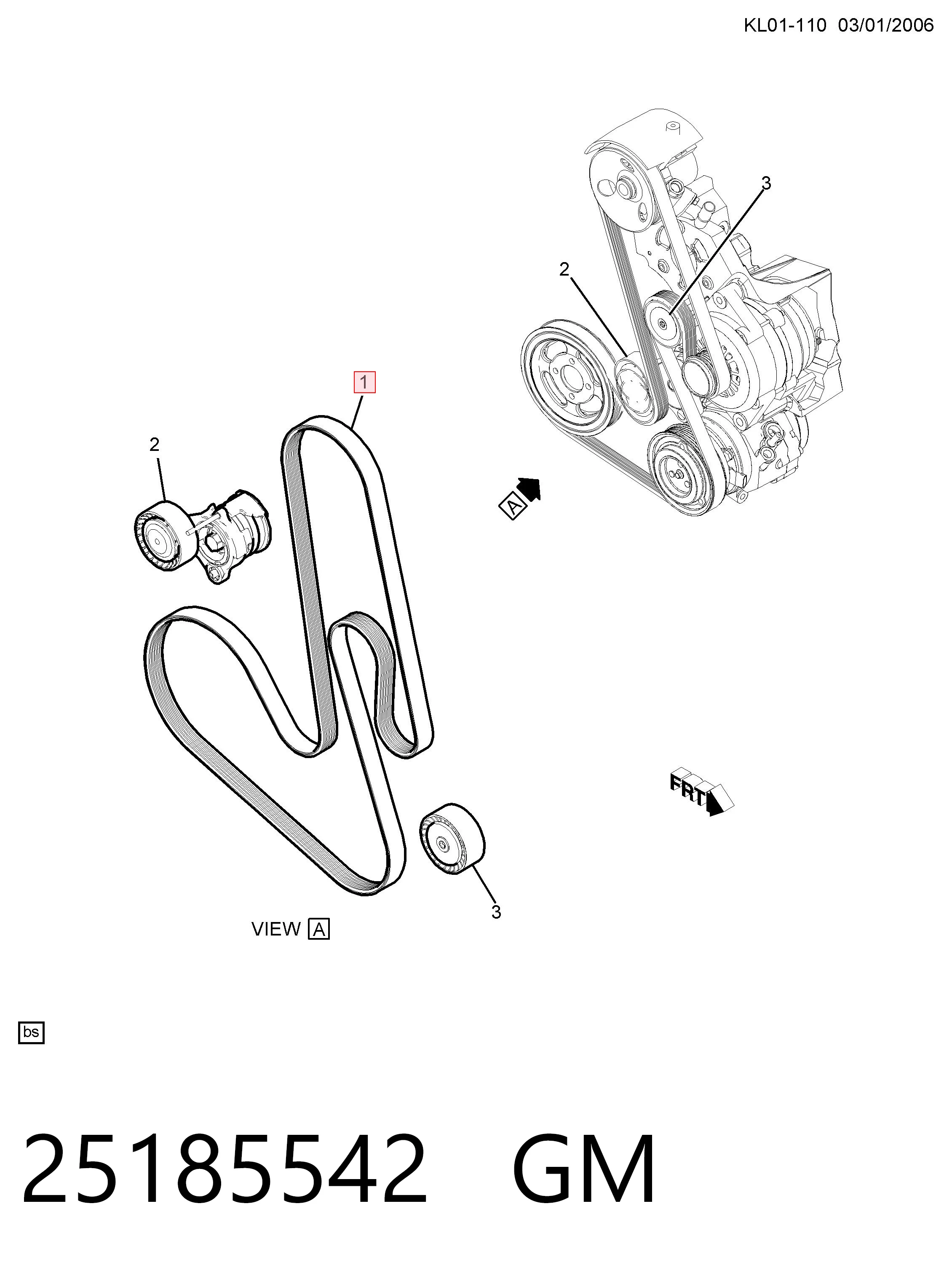 Купити 25185542 Opel Ремінь генератора