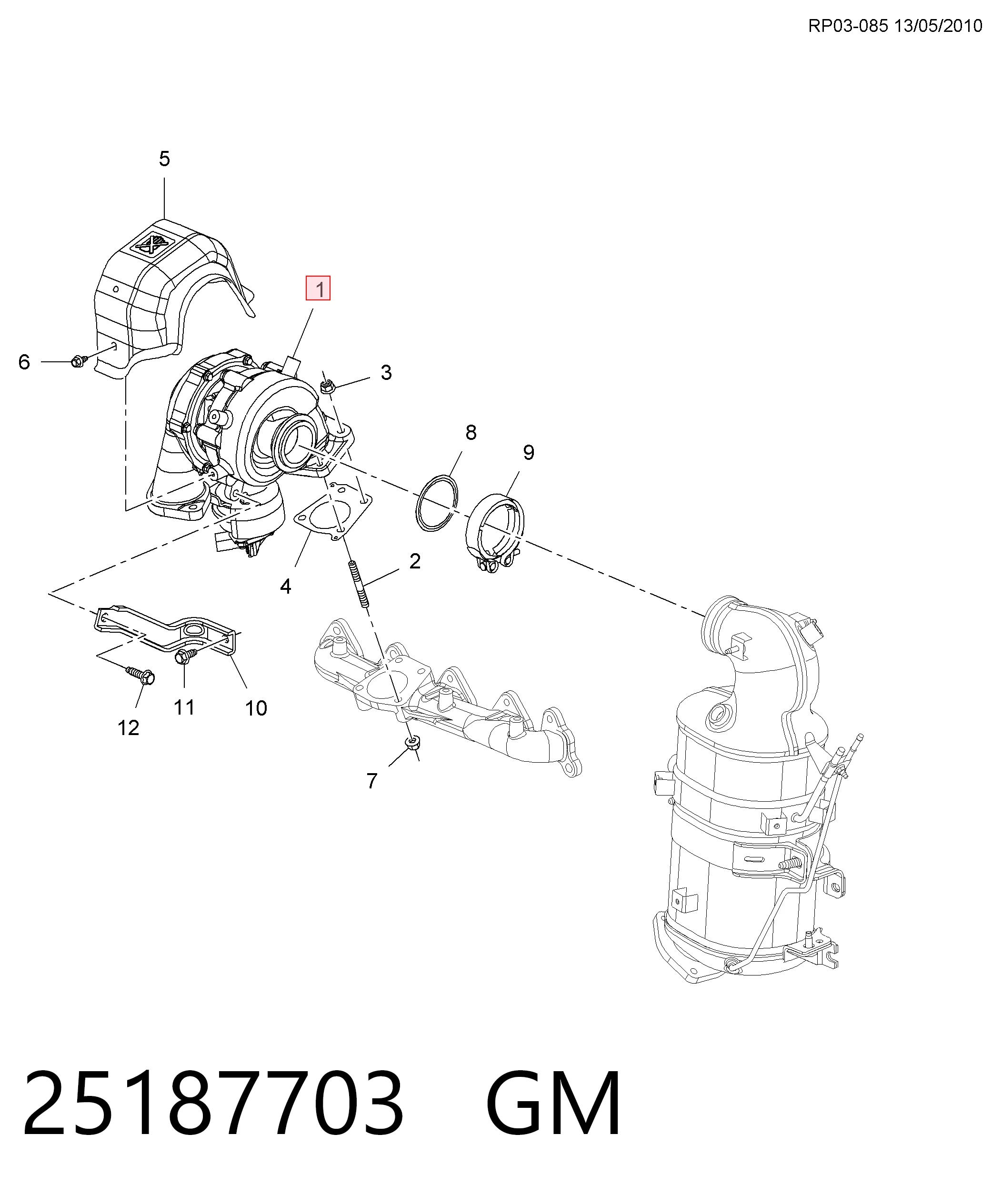 Турбіна 25187703 Opel
