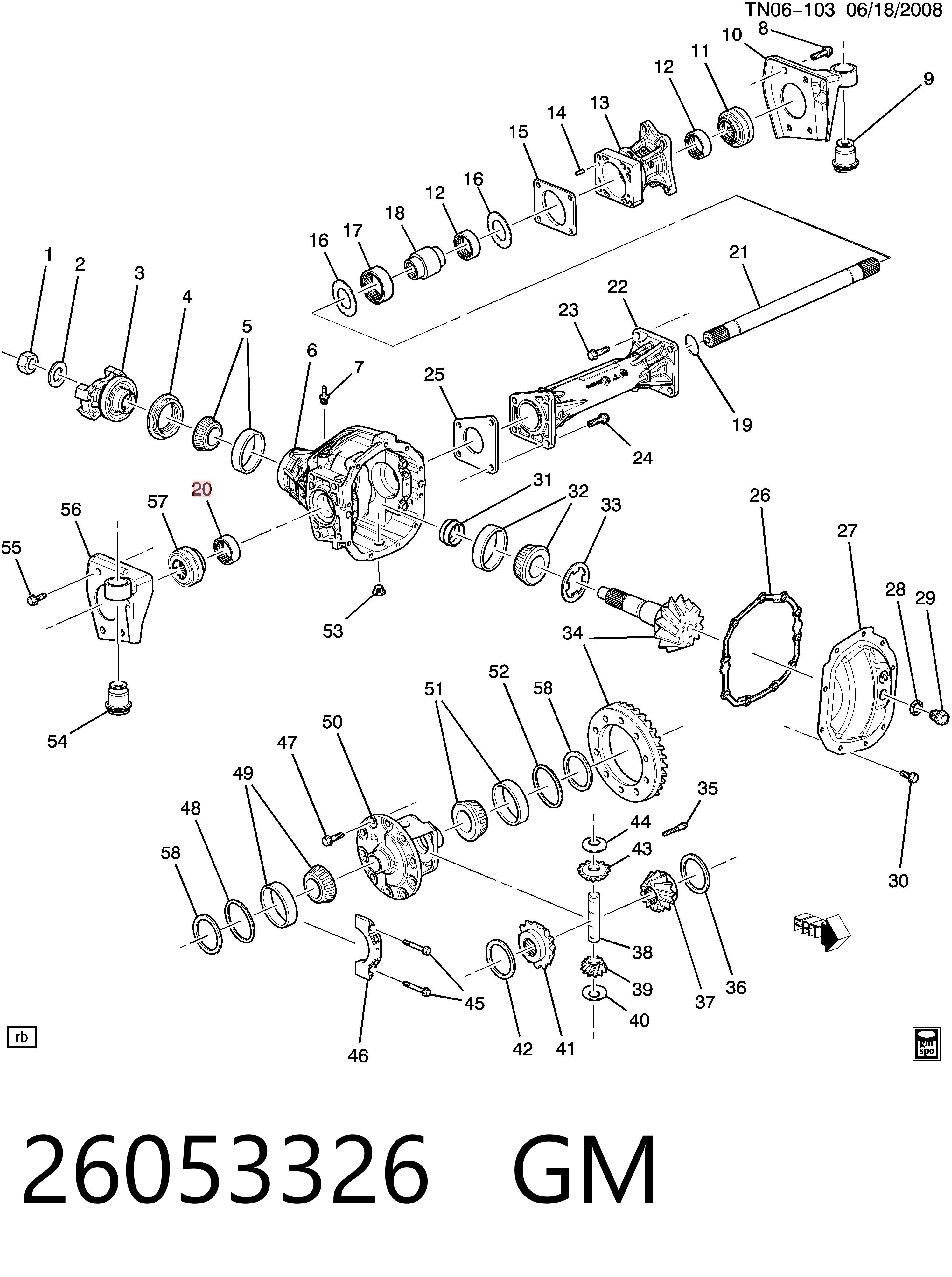 Трос ручника задній правий Ford F65Z4B413BA