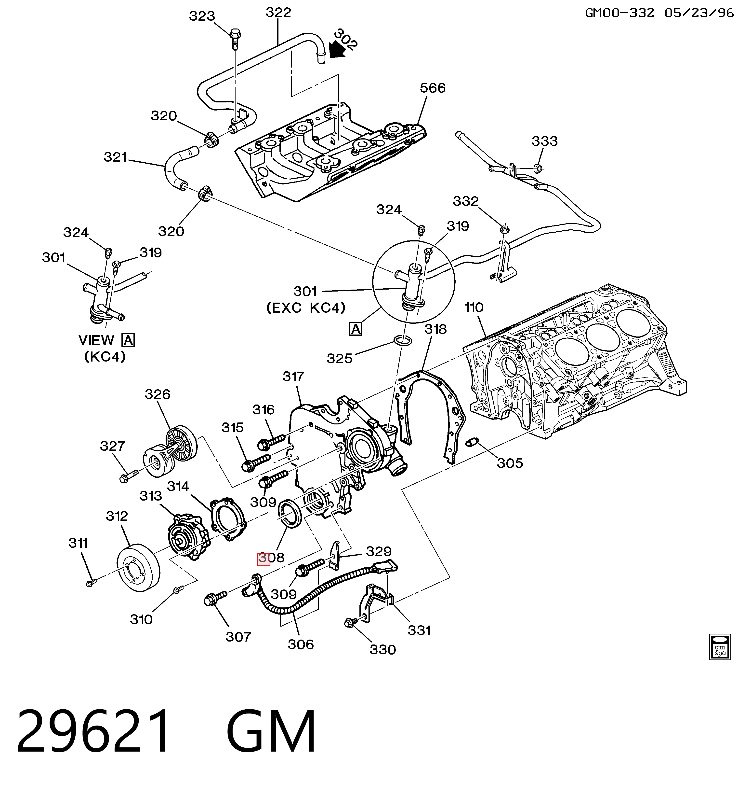 Купити 10128316 Opel Сальник коленвала передній