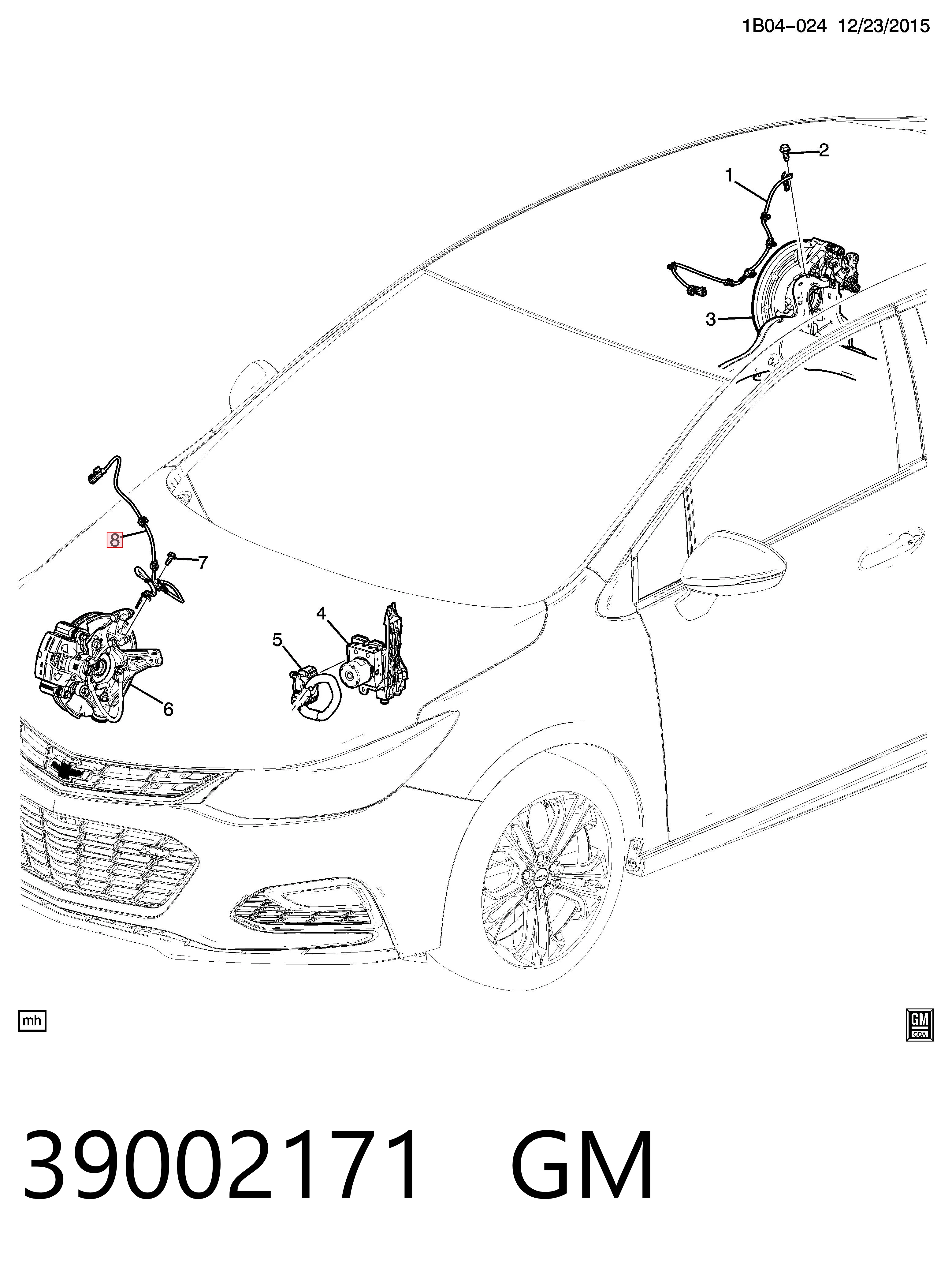 Купити Датчик АБС передній Opel Astra K 