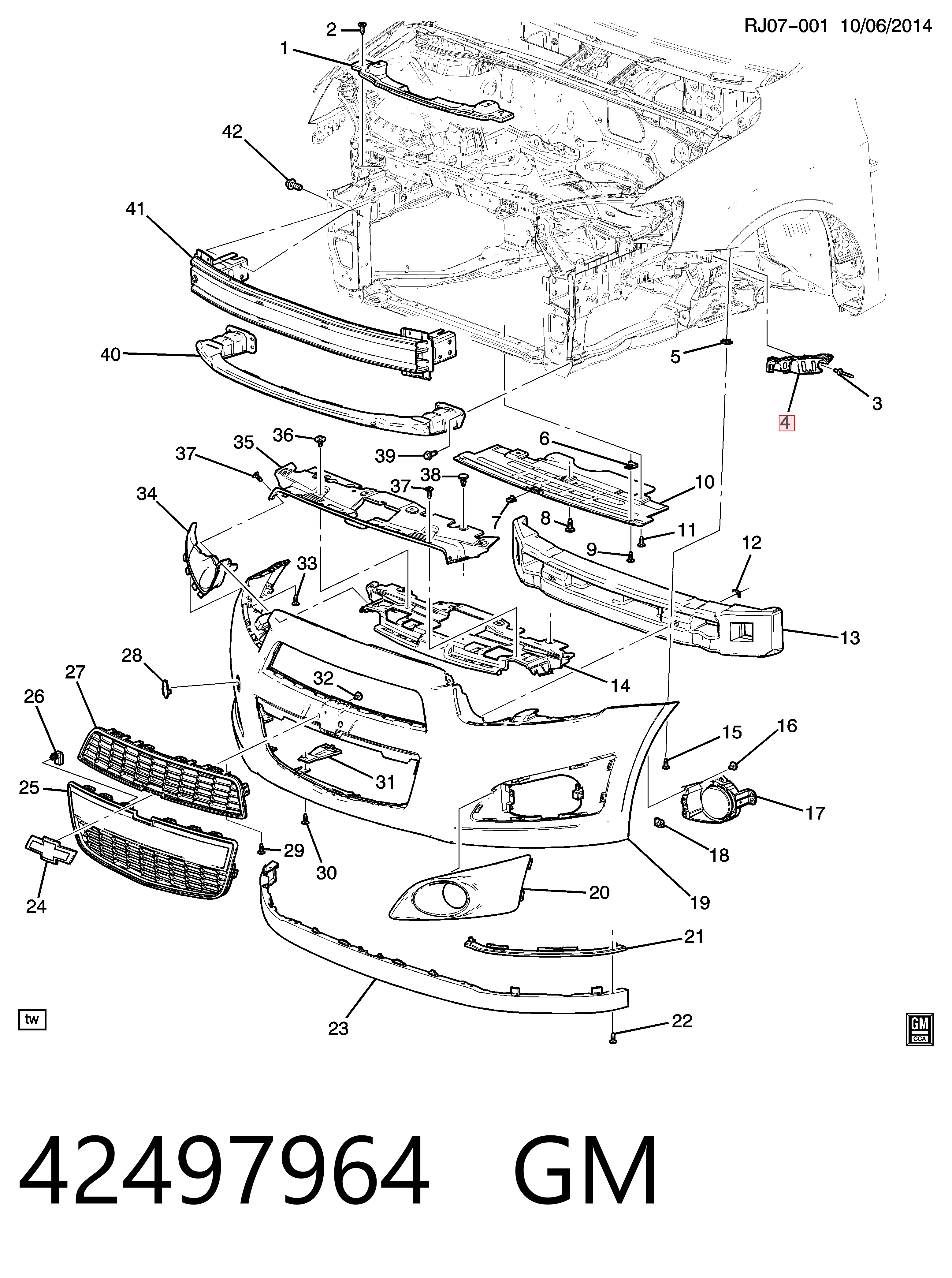94533722 Peugeot/Citroen Лівий кронштейн переднього бампера