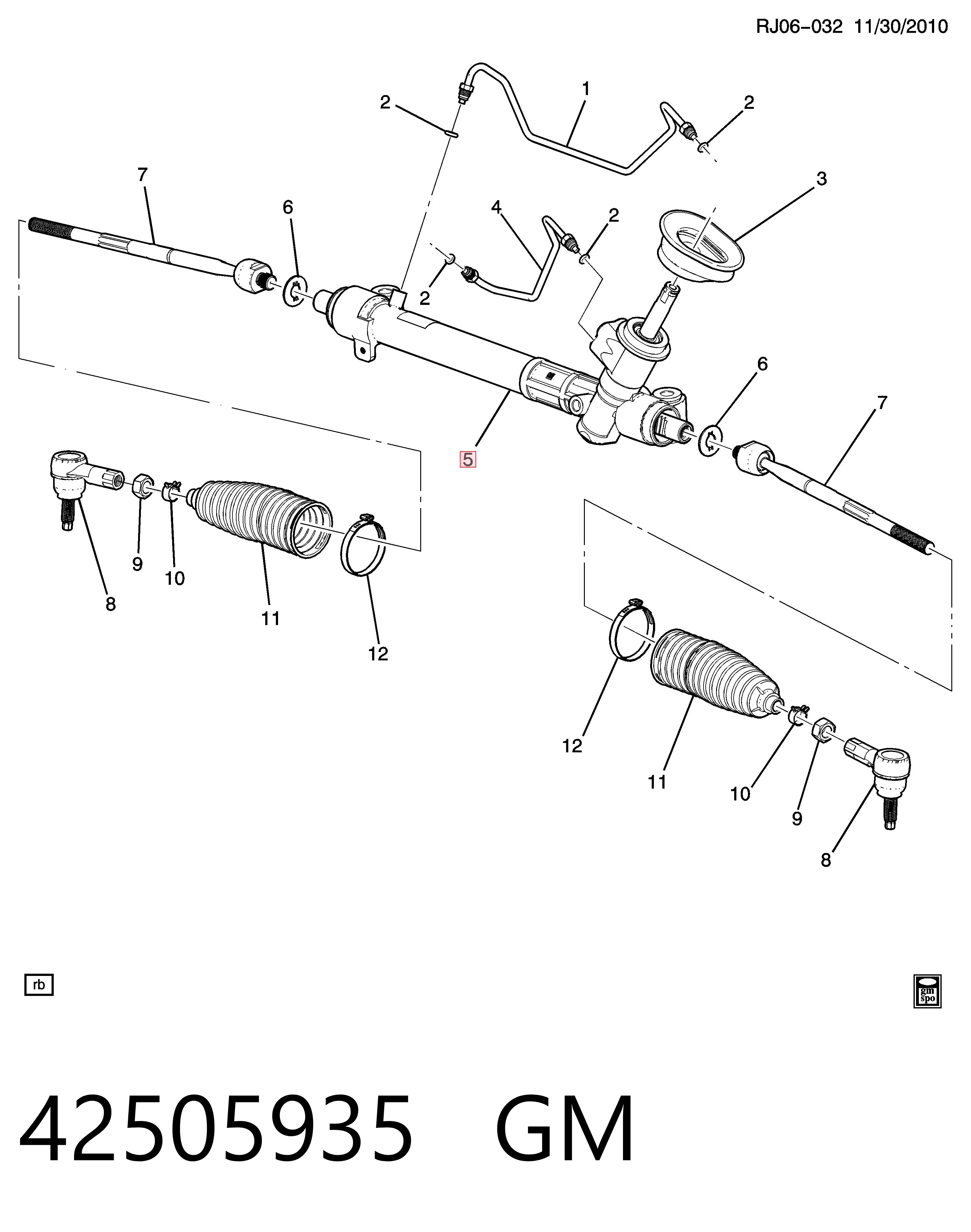 95040652 Opel Рейковий рульовий механізм