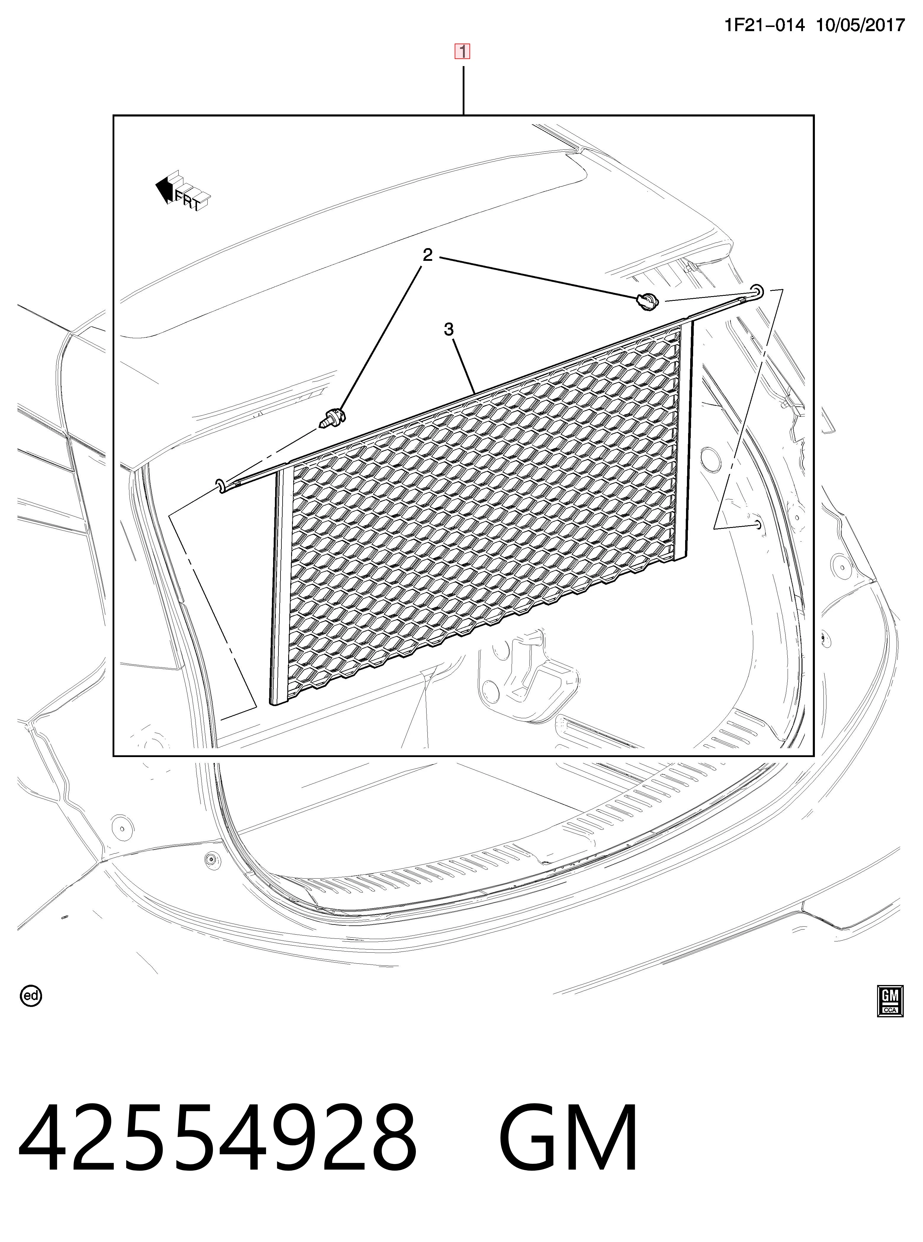 42554928 General Motors Сітка у багажник