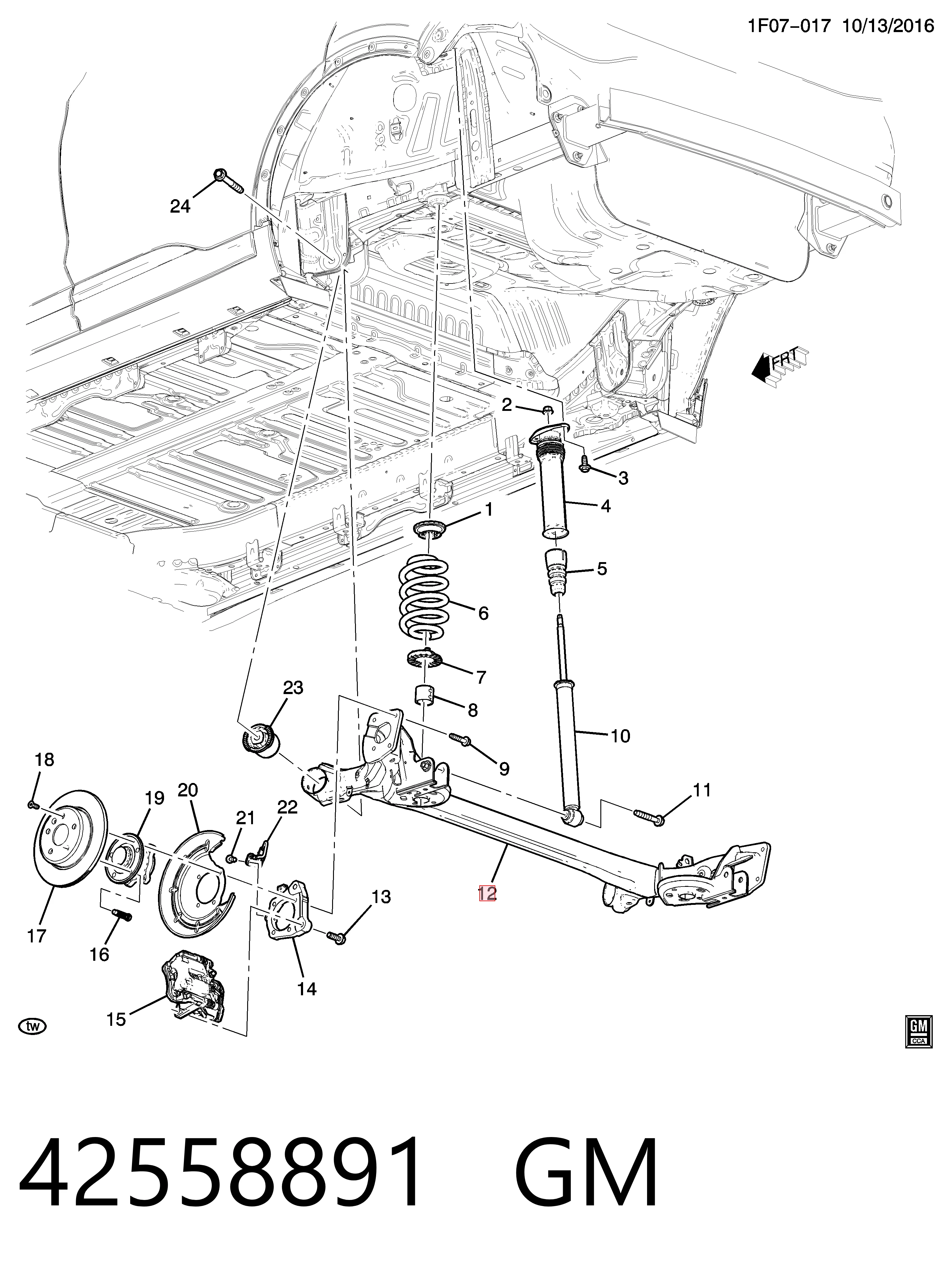 42829780 Opel Підвіска задня
