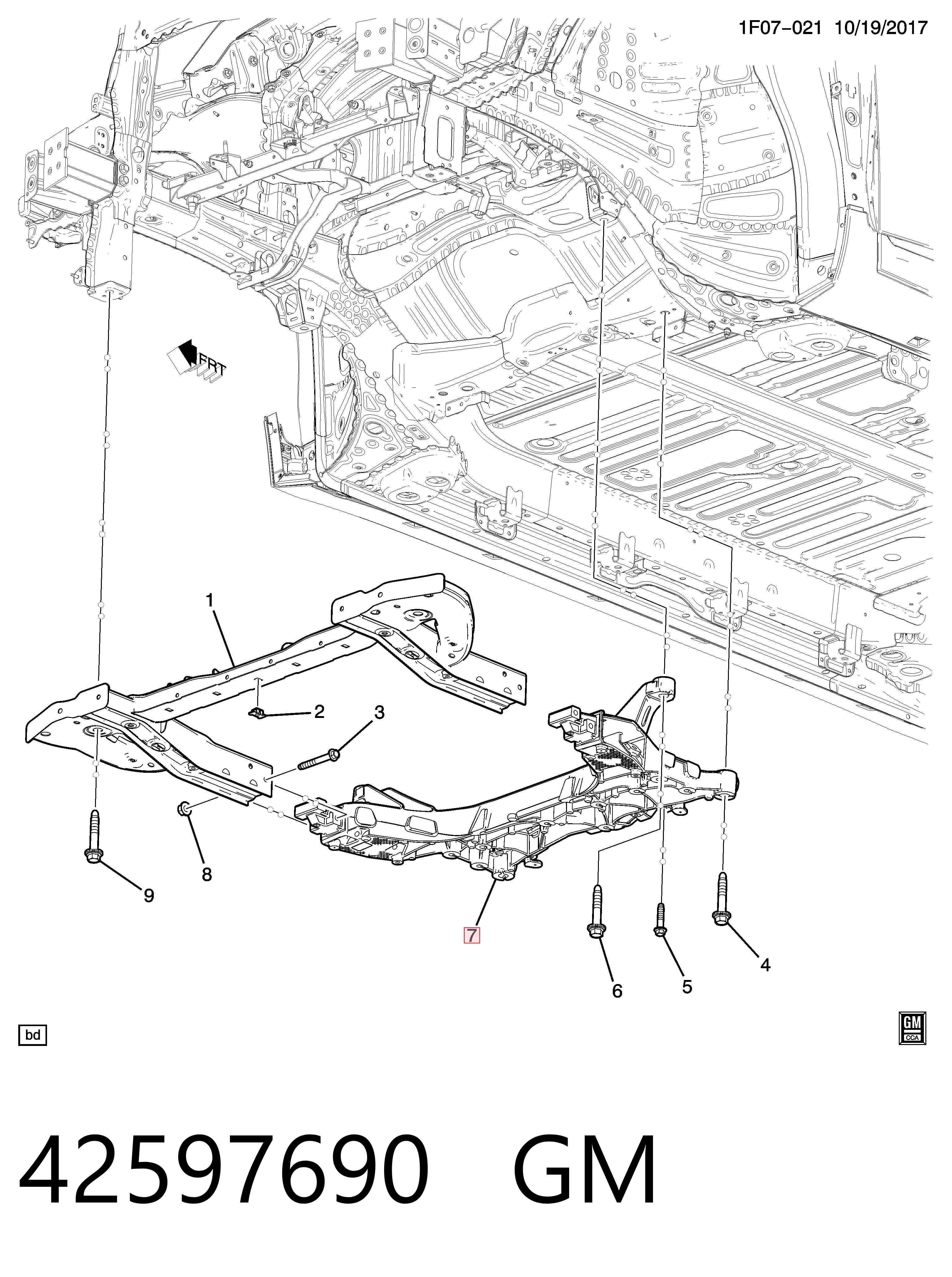 42597690 Peugeot/Citroen Передня балка