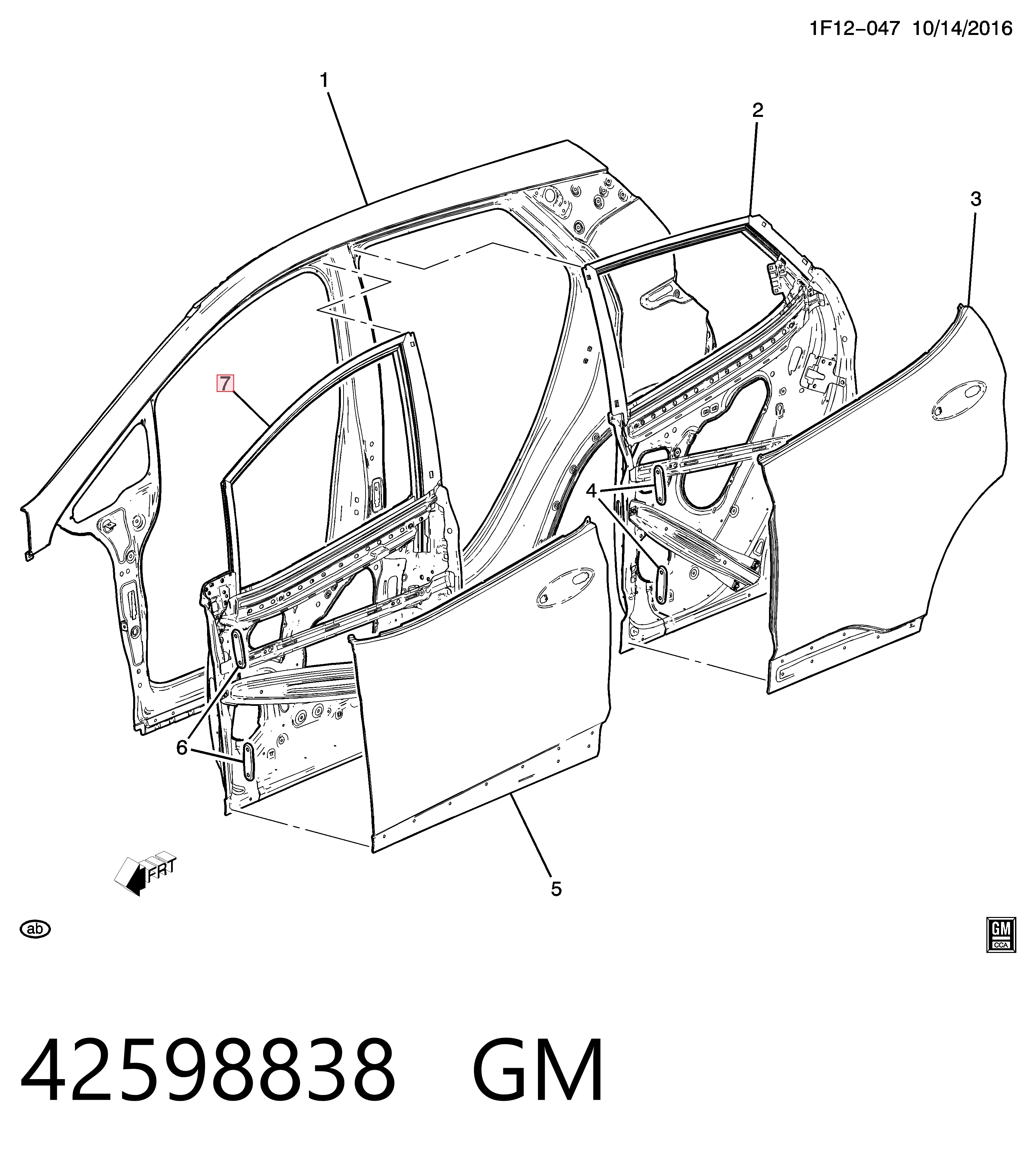 42536760 Opel Пасажирські передні двері