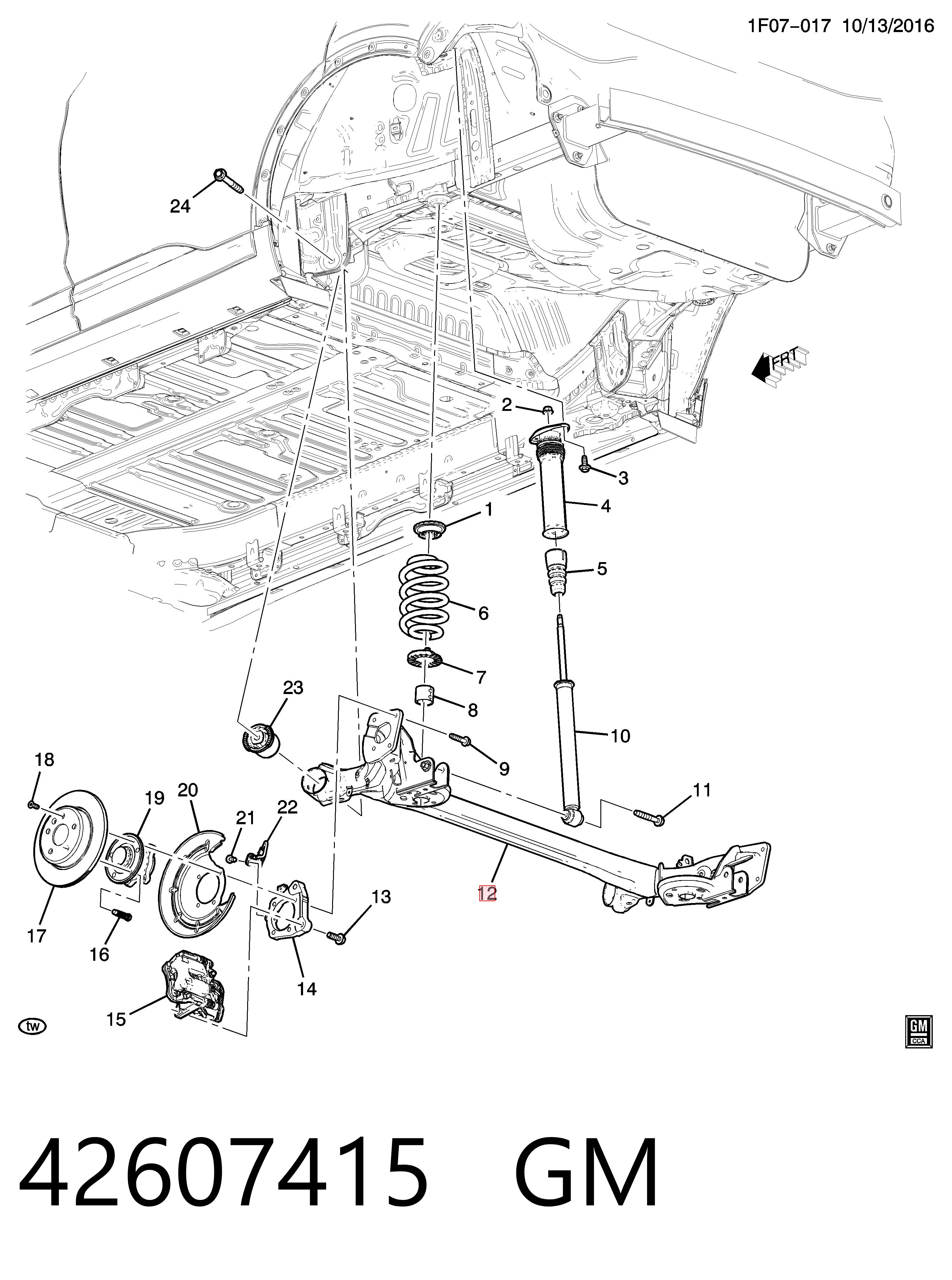 Балка задньої підвіски поперечна Opel 42829780 ціна, від 190.04 USD