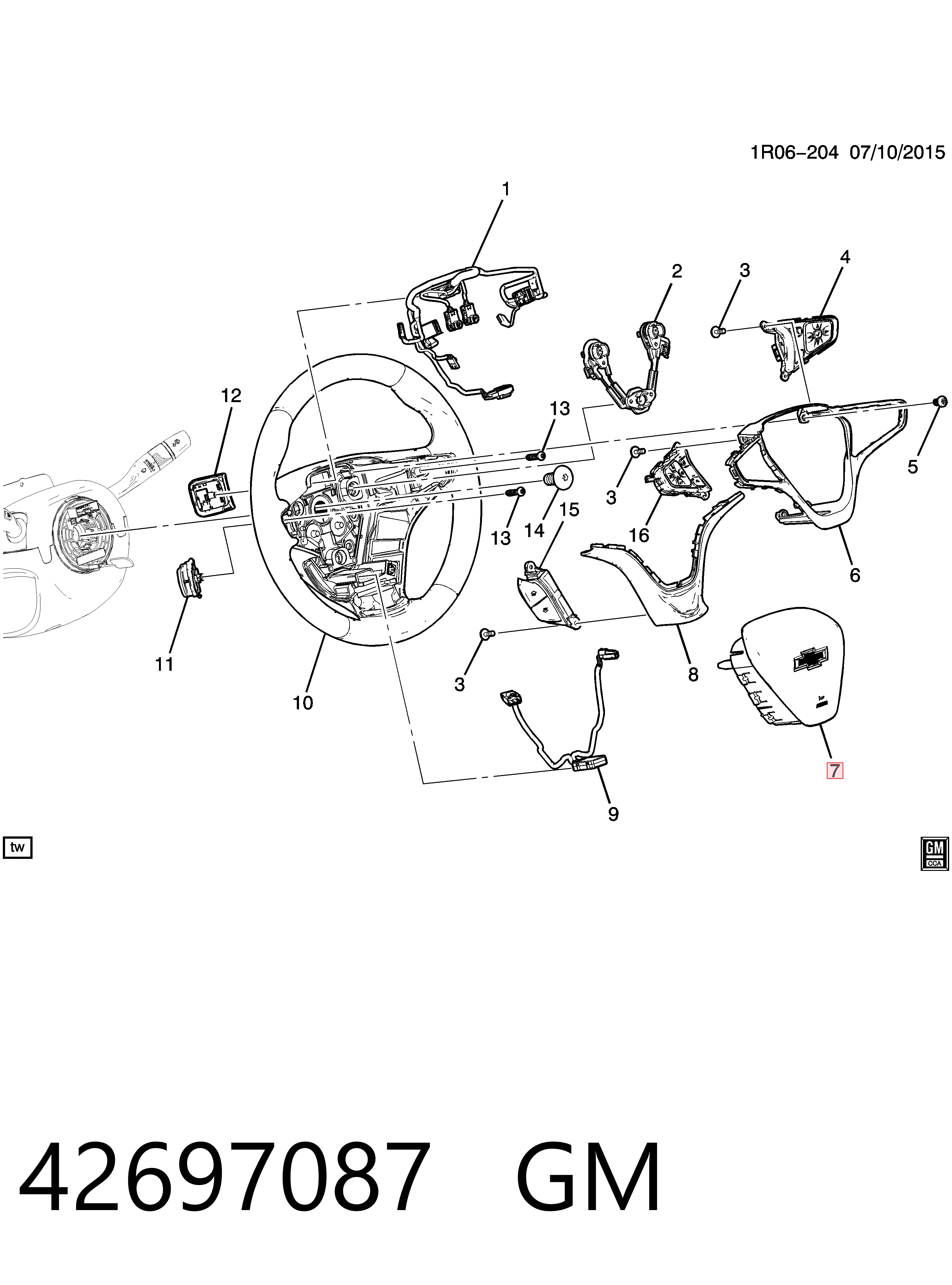 Подушка AIRBAG передня ліва Opel 94554096 ціна, від 114.02 USD
