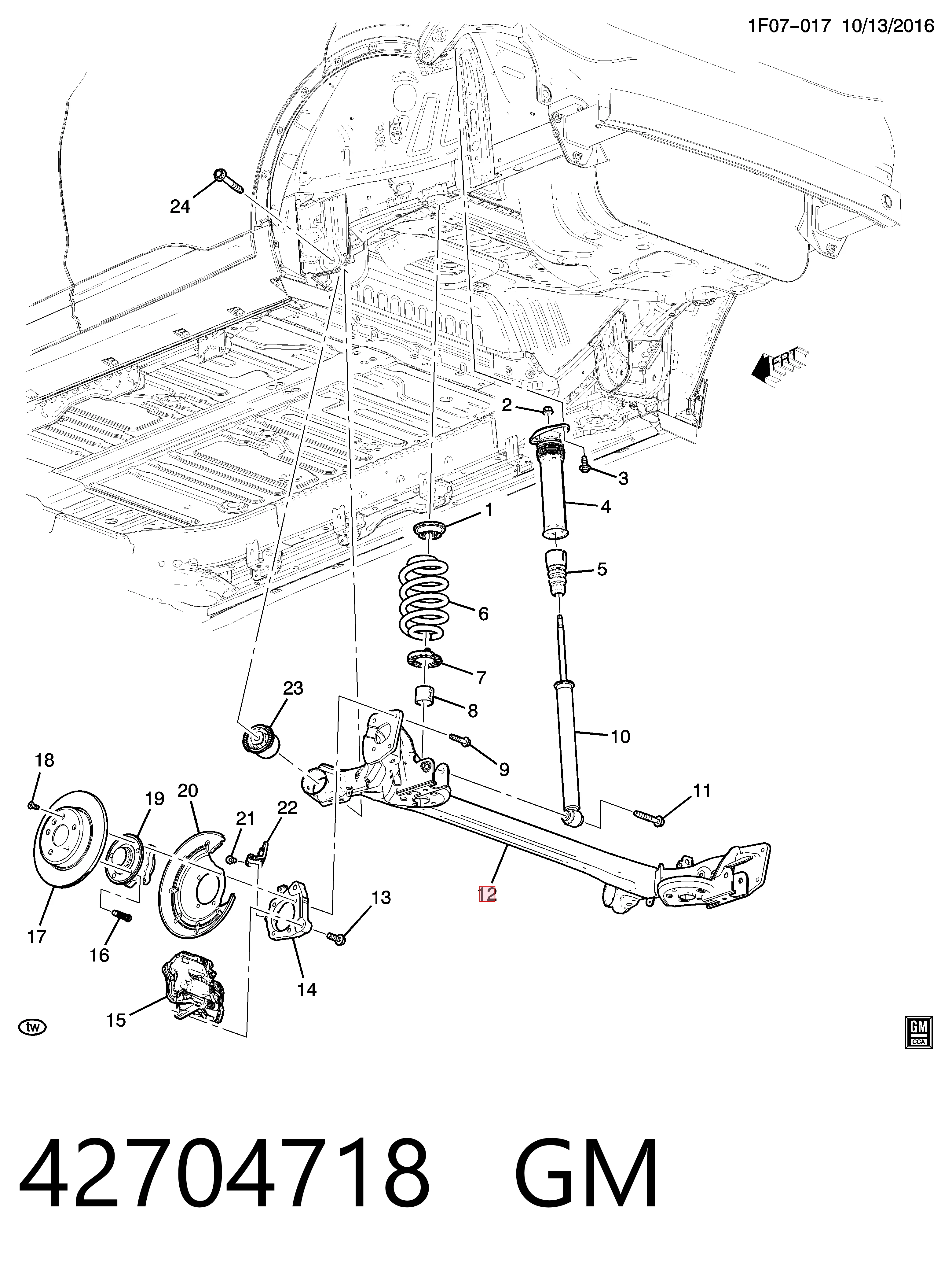 Купити 42829780 Opel Балка задньої підвіски, підрамник