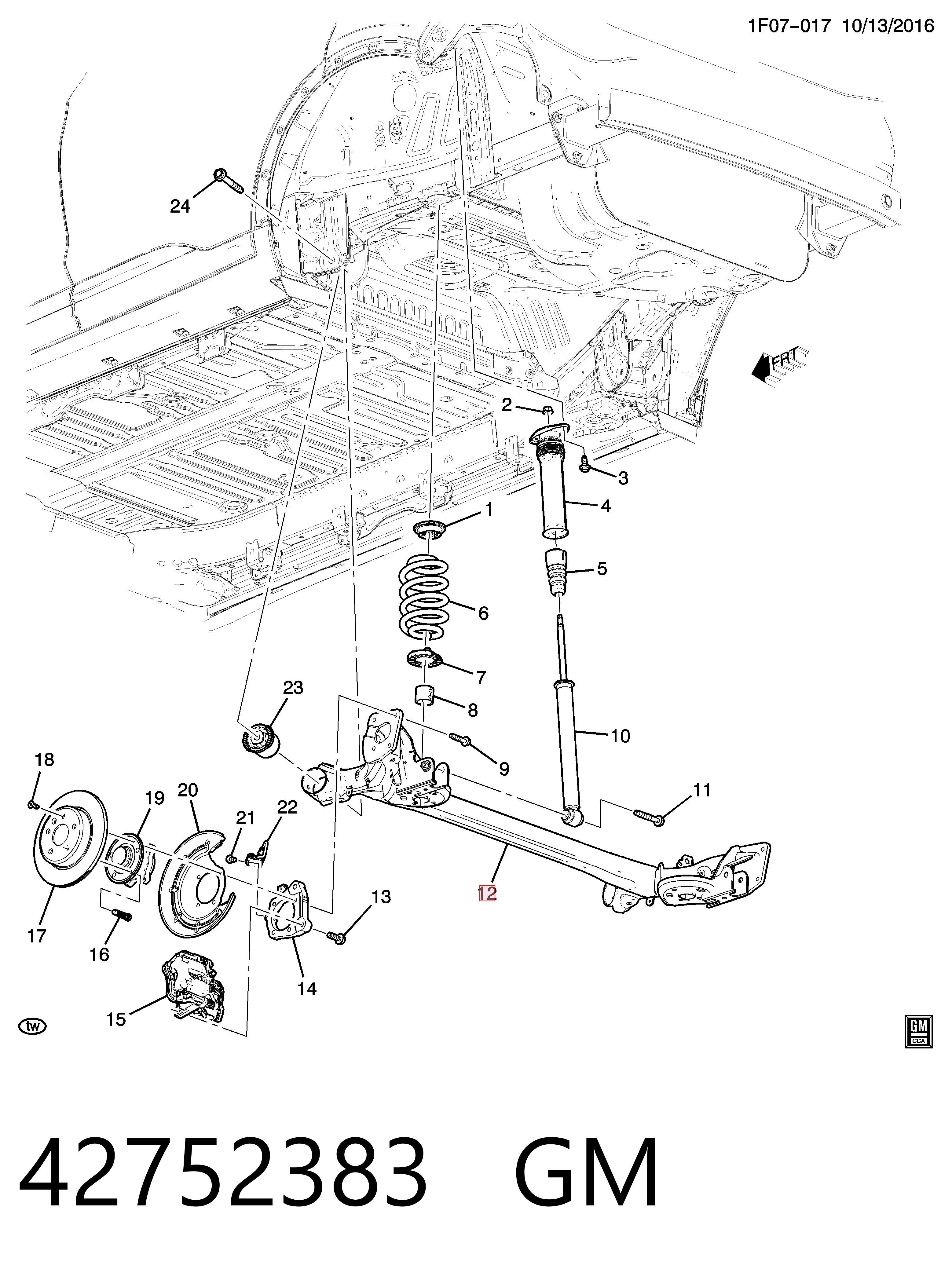Балка задня 42829780 Opel