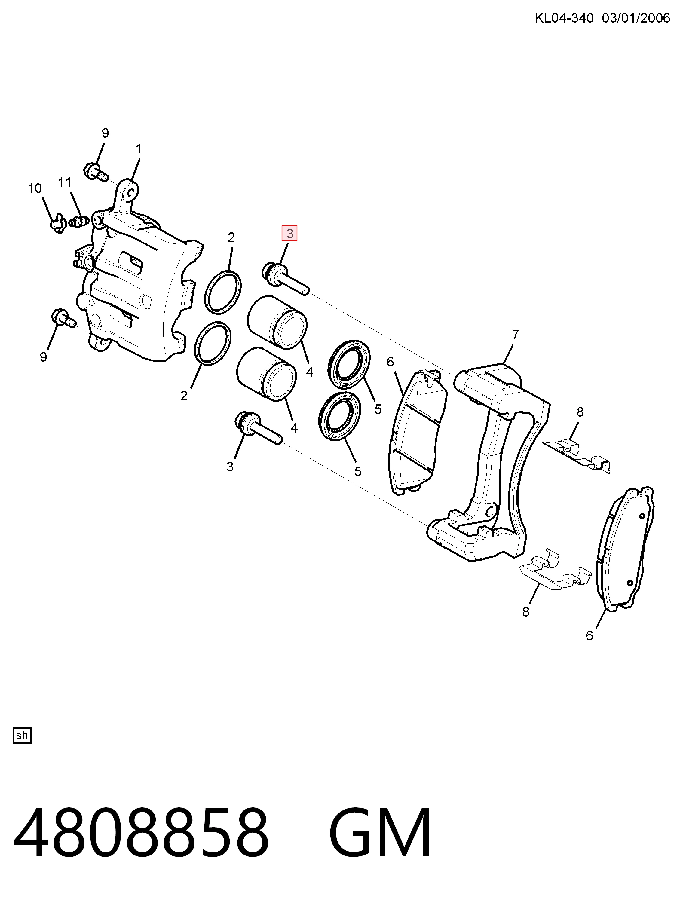 Ремкомплект переднього супорту RK31150 Goodrem