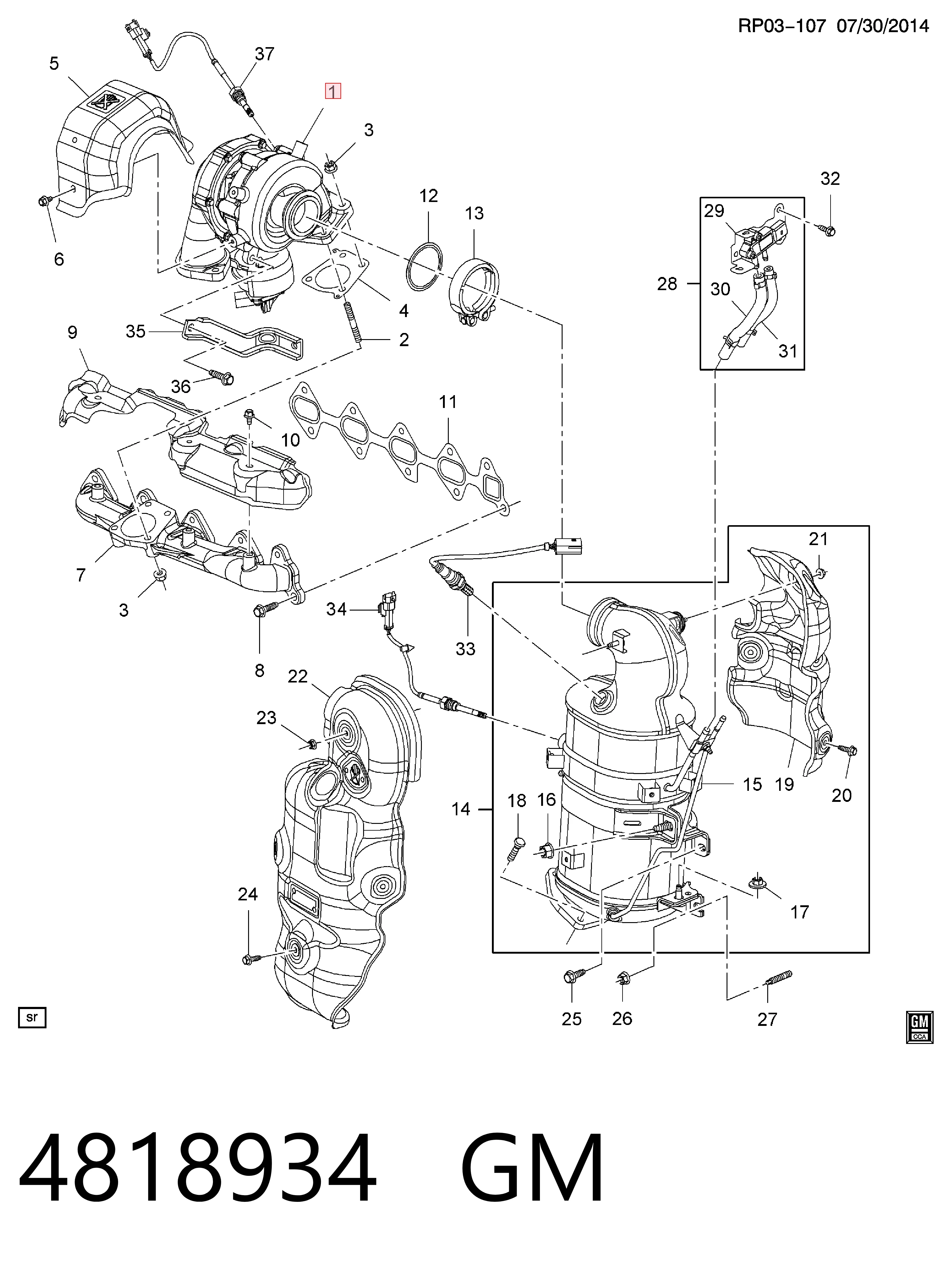 Турбокомпресор Mitsubishi 4947701600