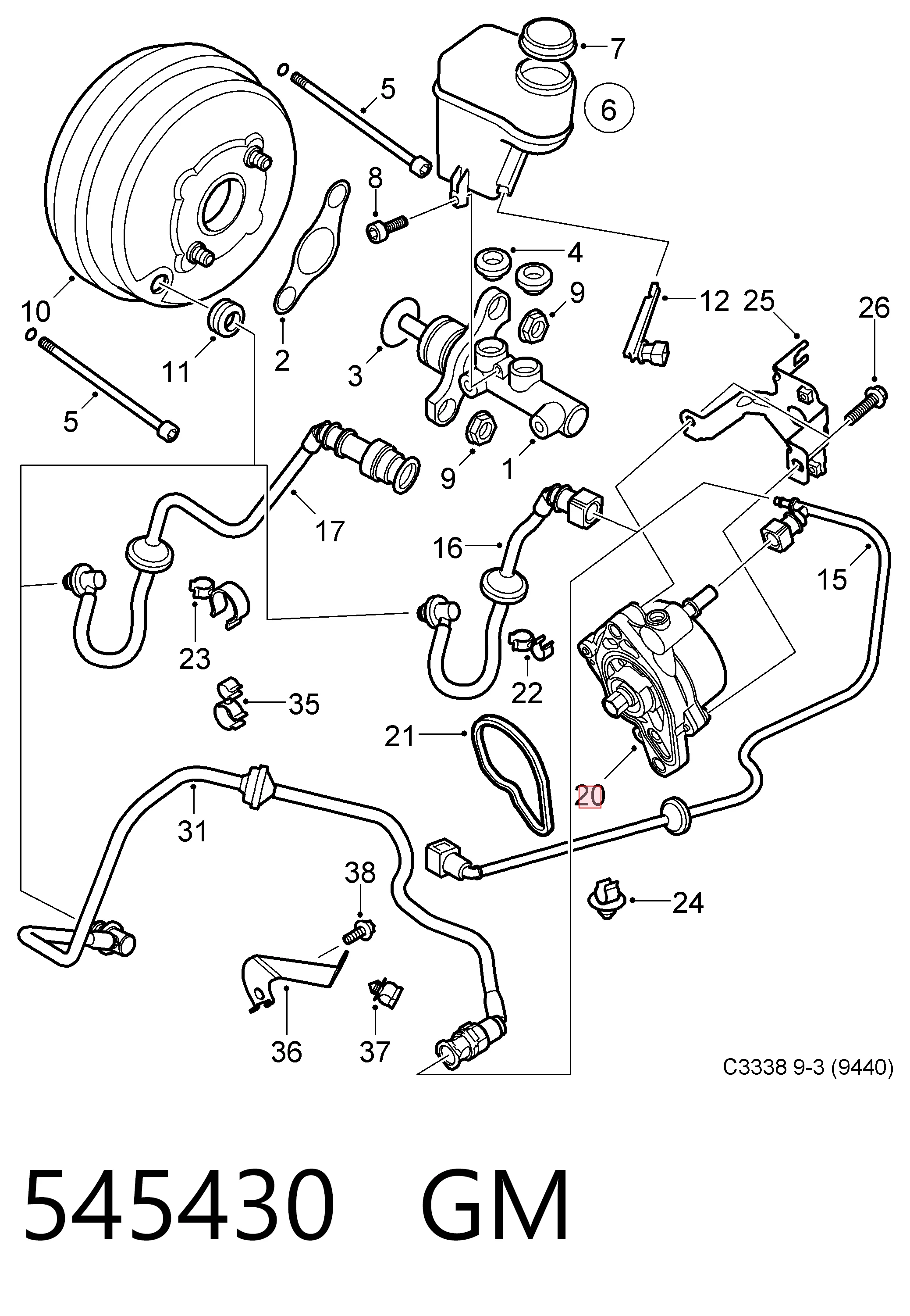 Купити 55221325 Chrysler Вакуумний насос