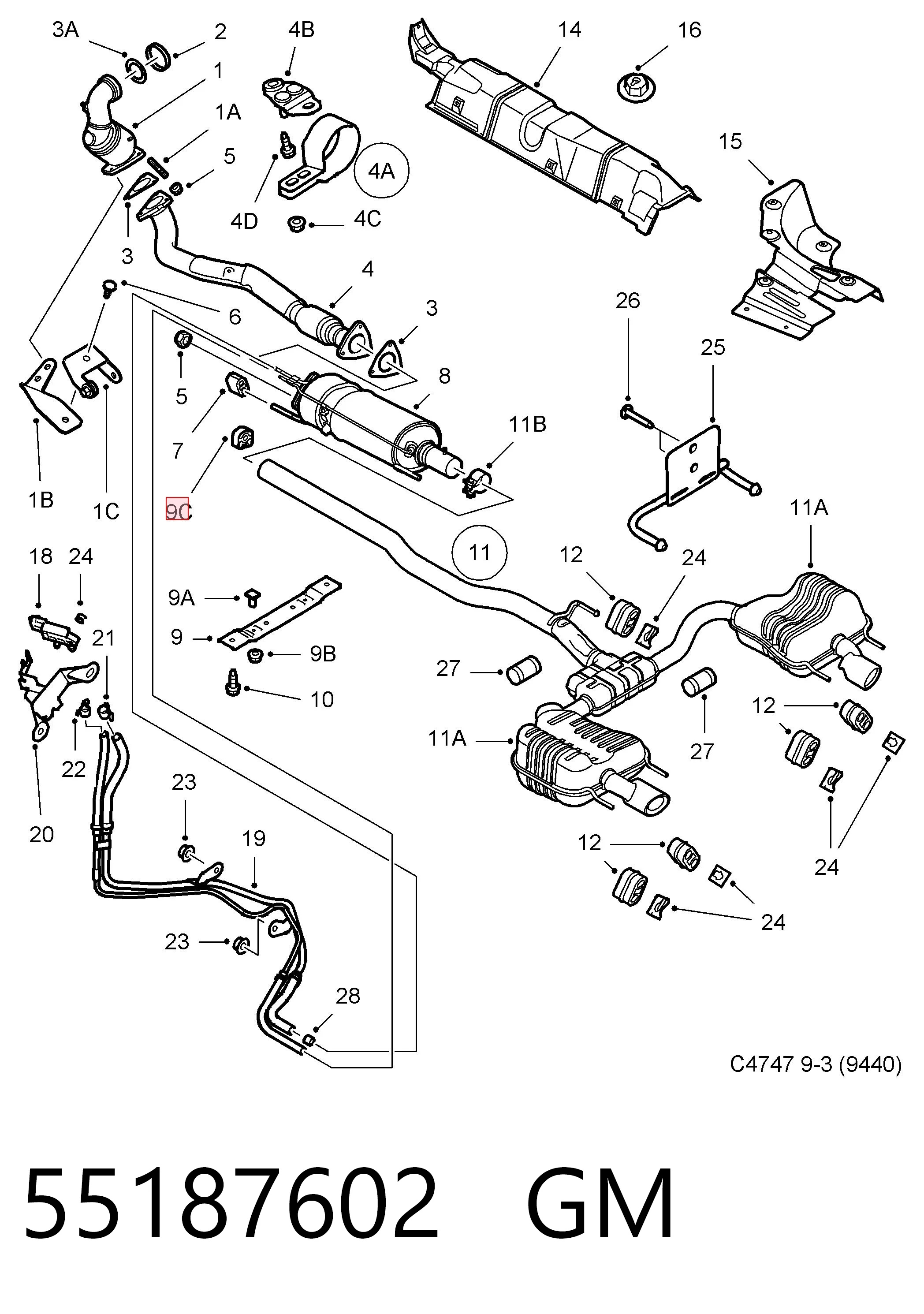 C2P13213 Jaguar Кронштейн кріплення глушника