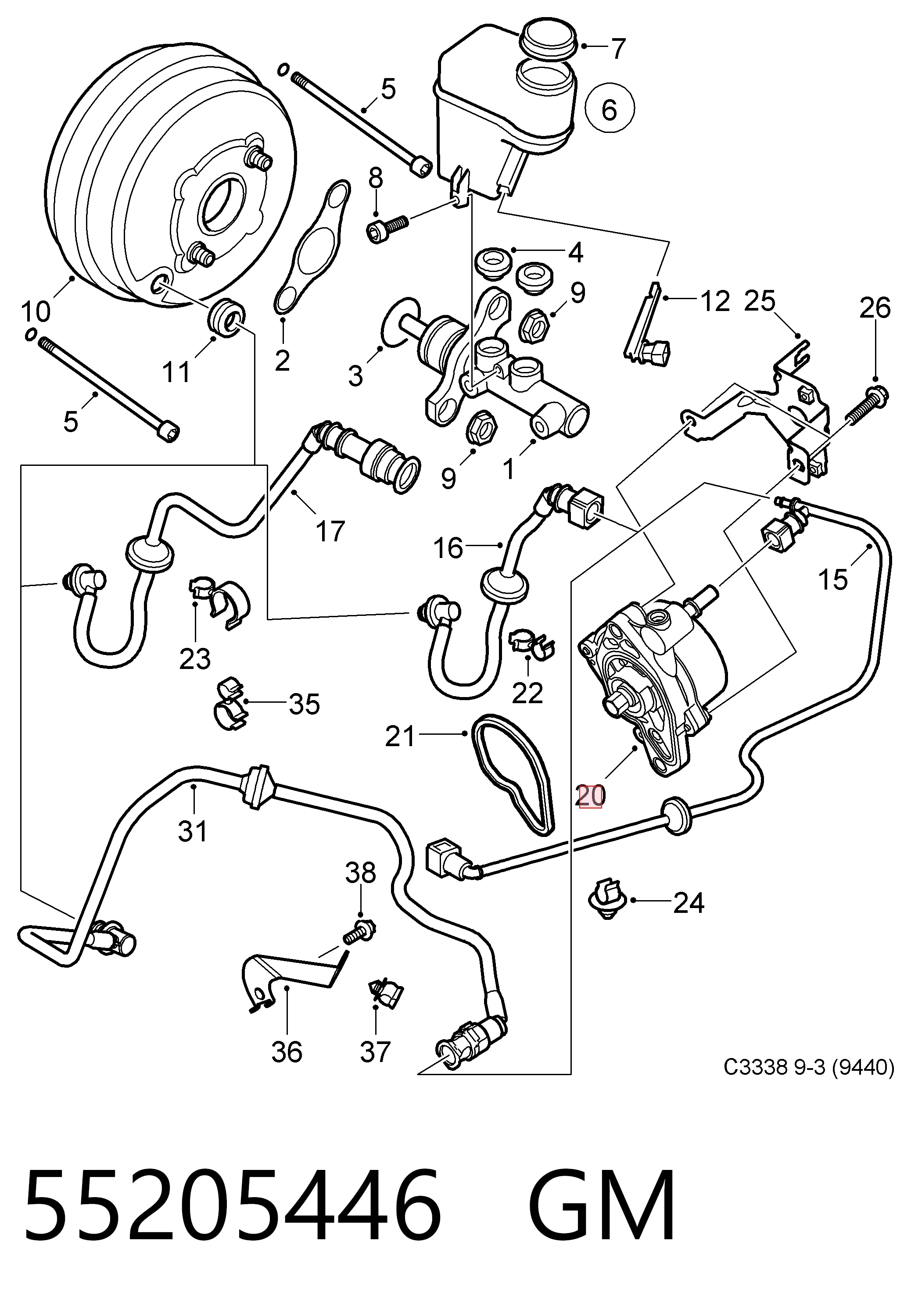 Вакуумний насос 55221325 Chrysler