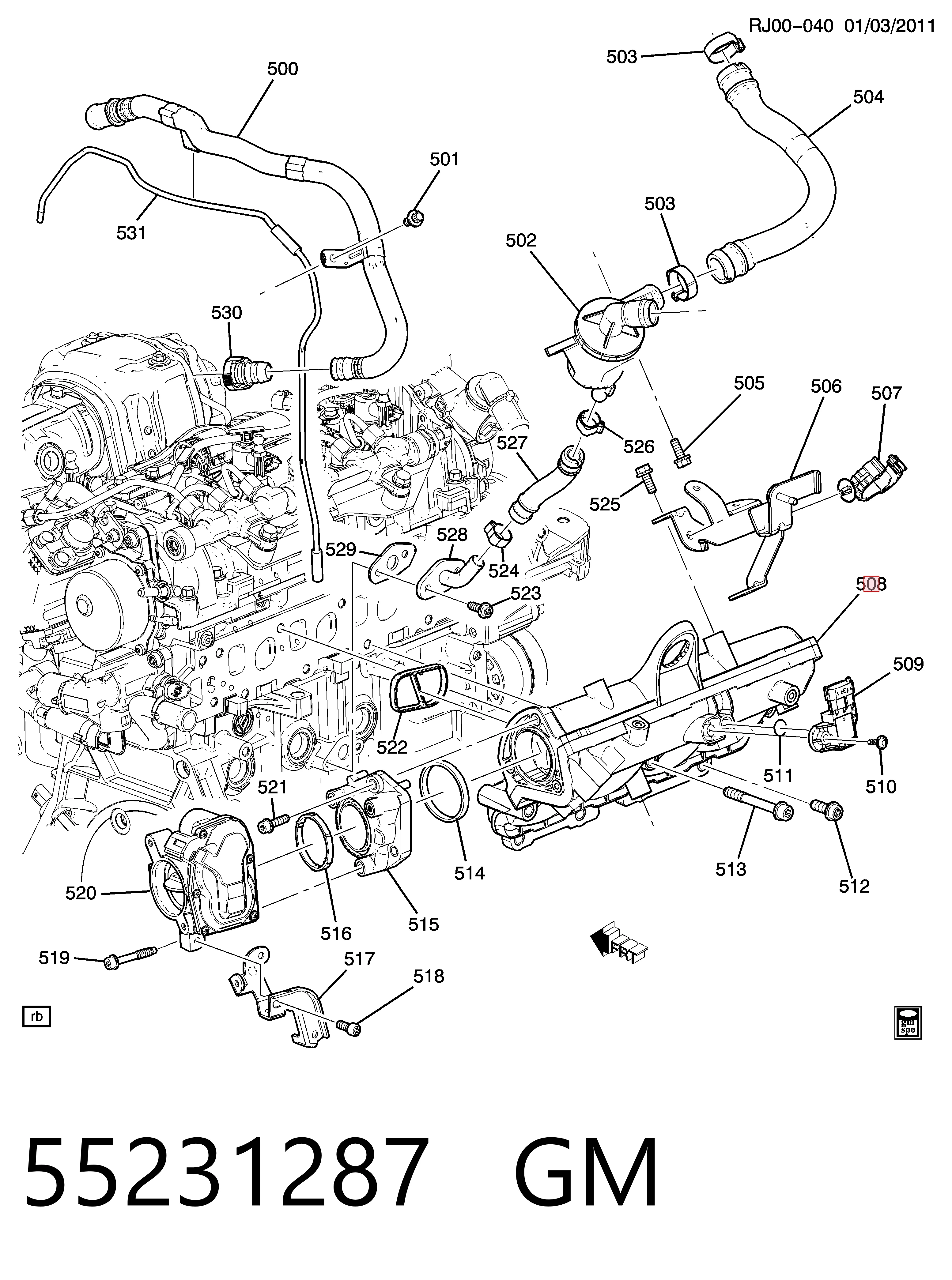Колектор впускний Polcar DRM61802 ціна, від 43.19 USD