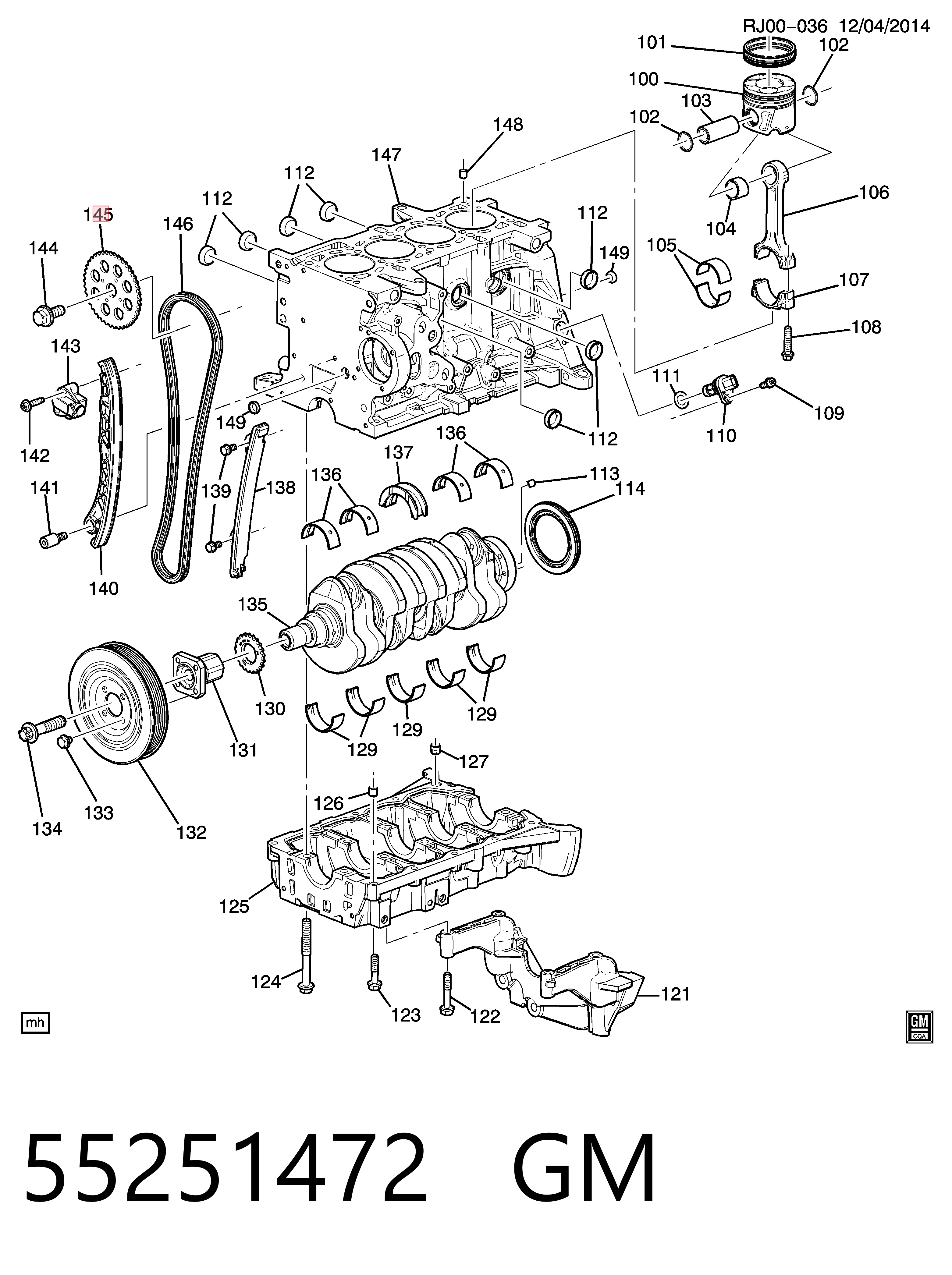 Ланцюг ГРМ, комплект Opel 46804589 ціна, від 82.62 USD
