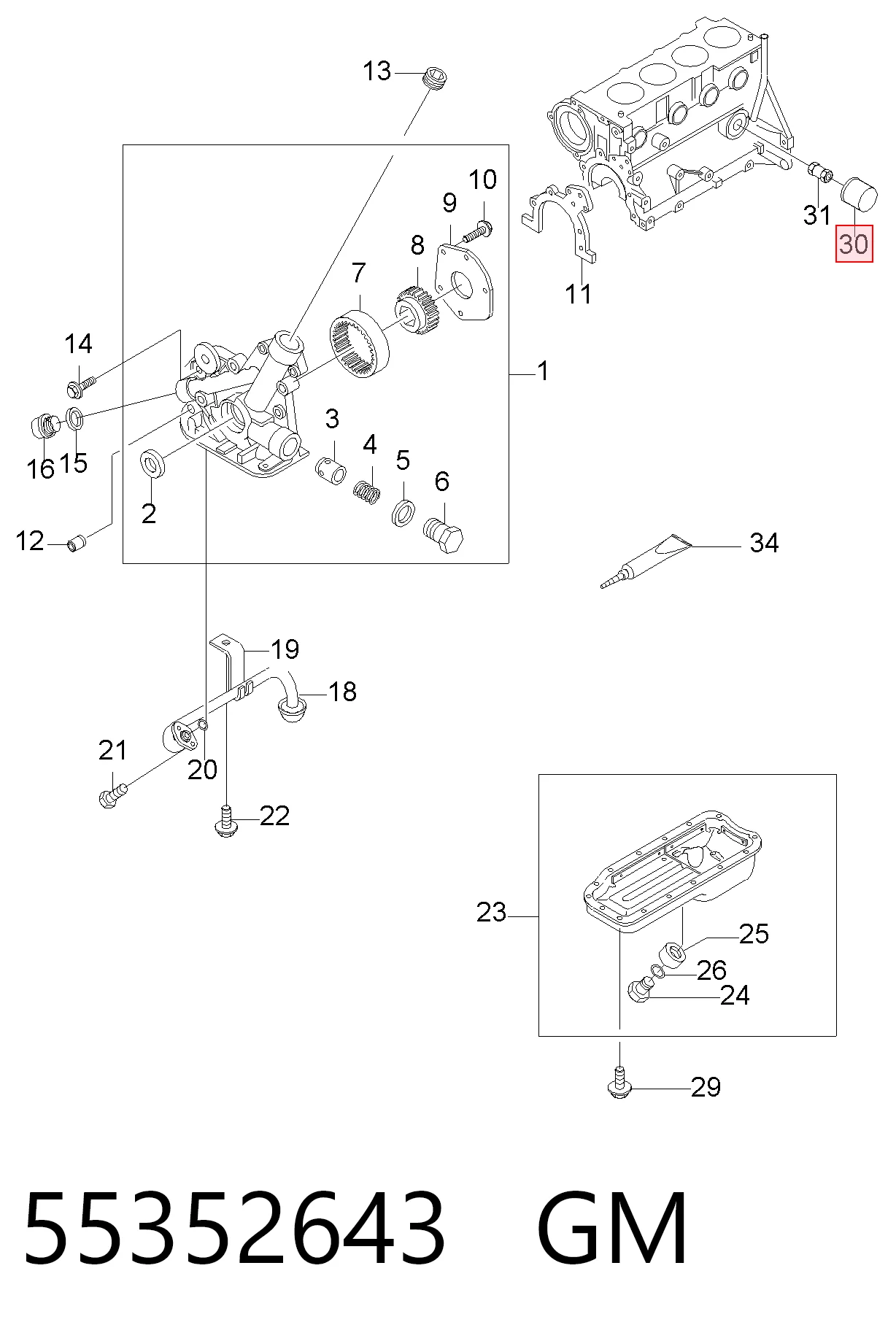 55352643 General Motors Корпус маслофільтра
