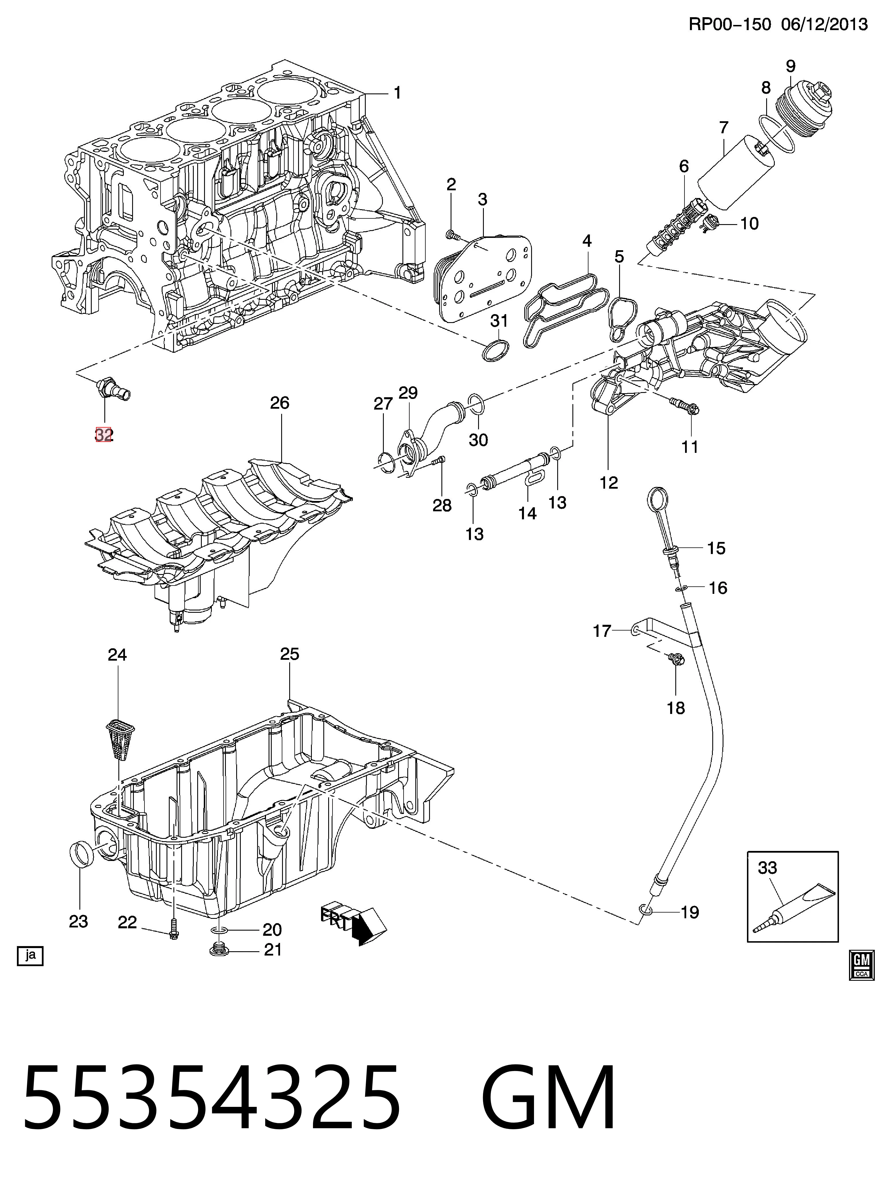 55354325 General Motors Датчик показника тиску масла