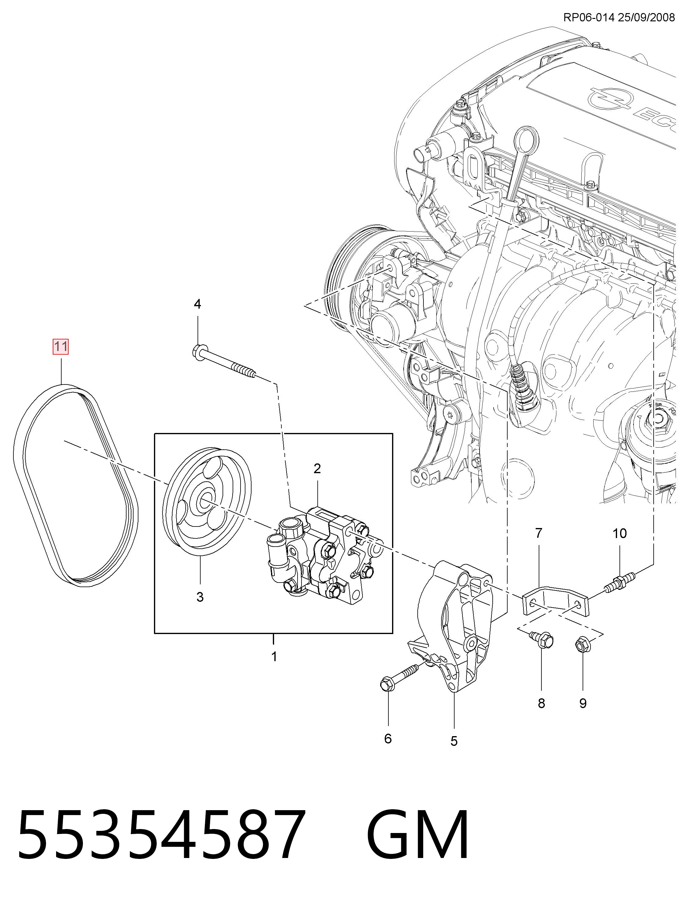 Ремінь кондиціонера Fiat/Alfa/Lancia 55354587