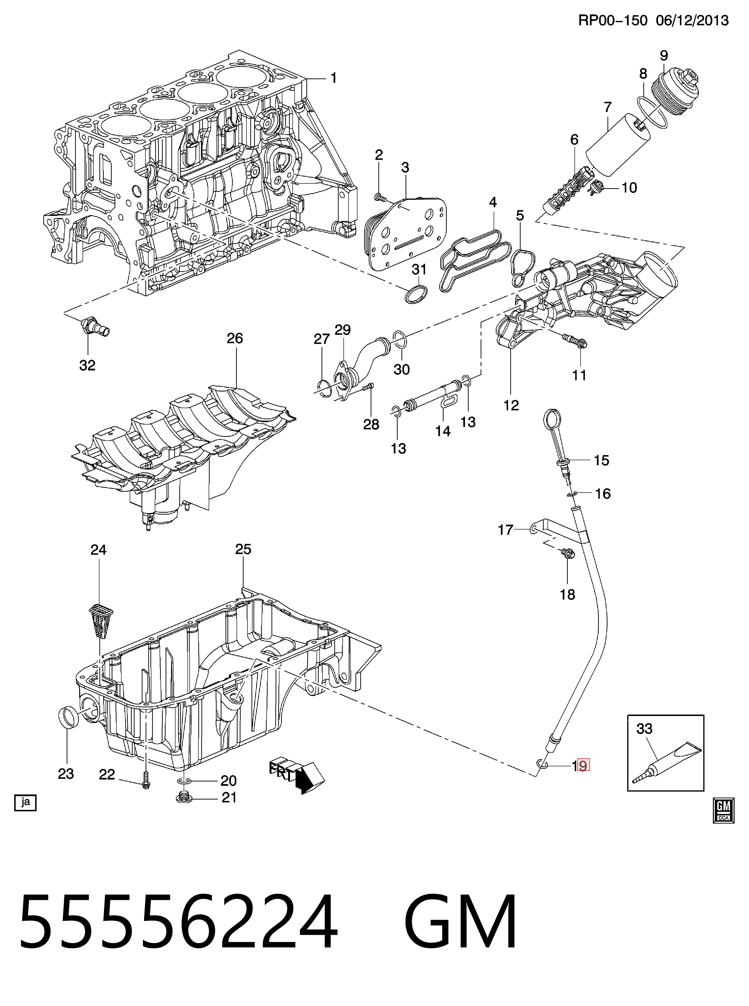 Кільце ущільнювача направляючої щупа рівня масла двигуна Peugeot/Citroen 55556224 ціна, від 3.80 USD