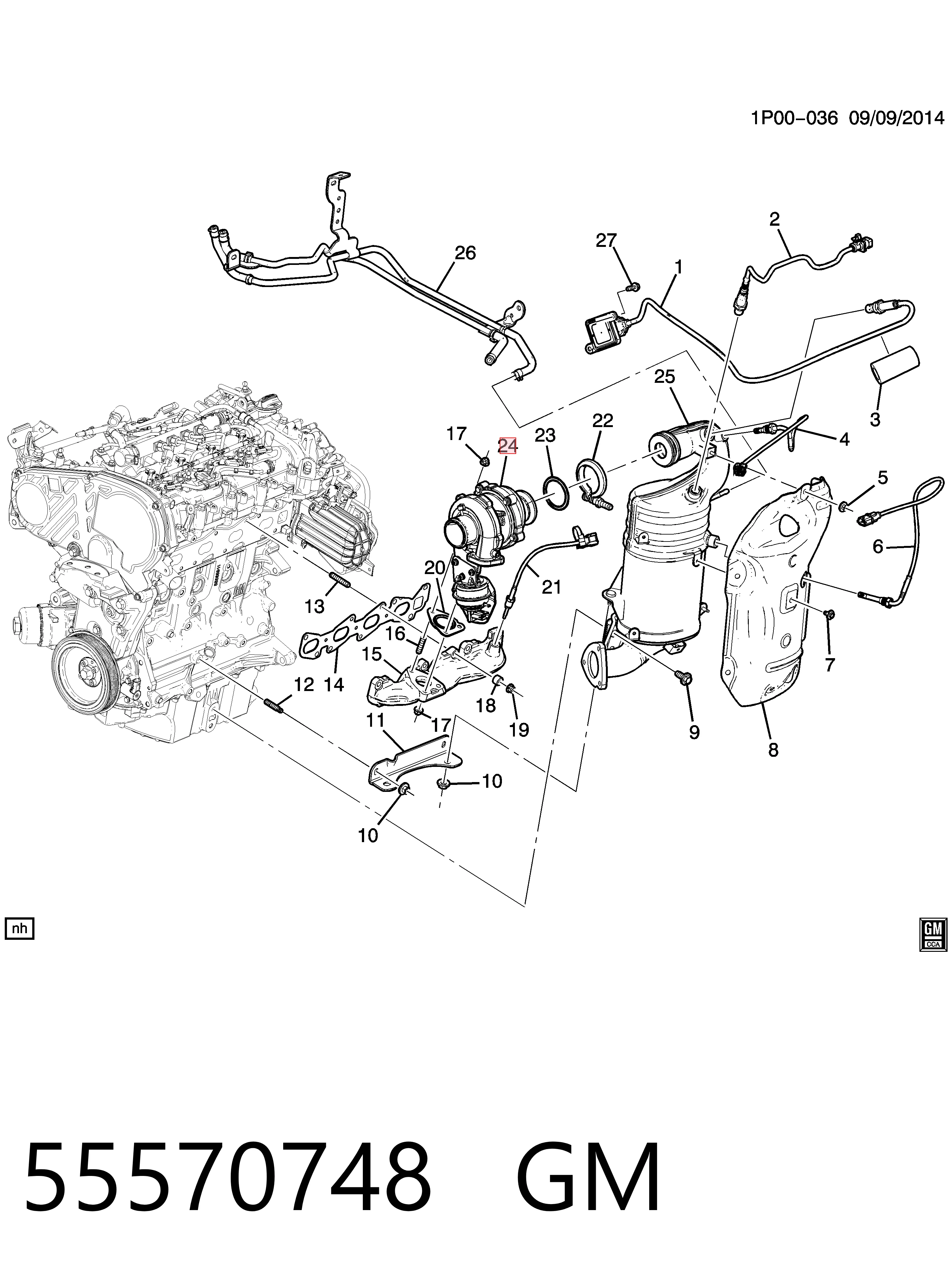 55581063 Peugeot/Citroen Турбонаддув