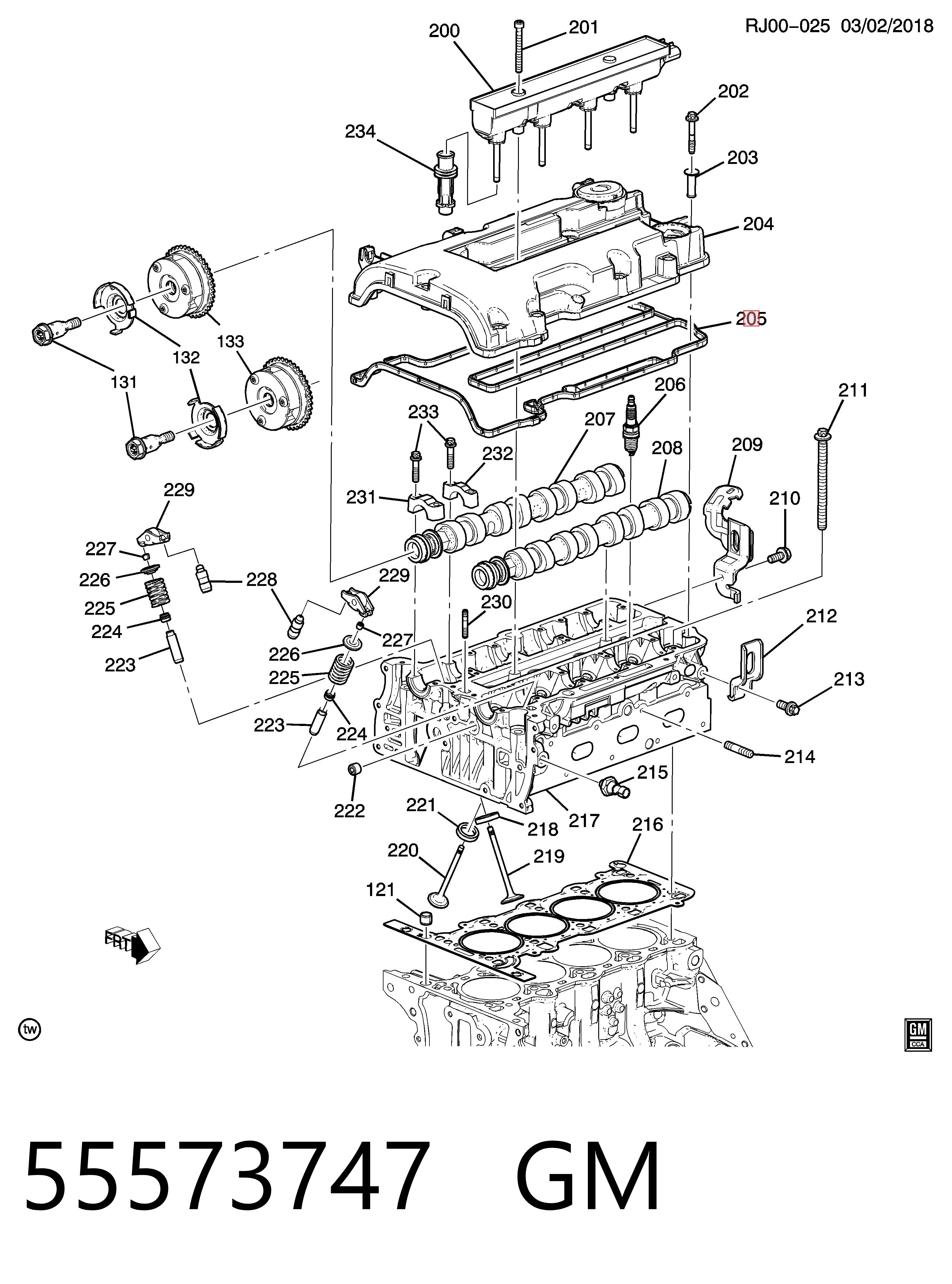 Прокладка клапанної кришки 55573747 Peugeot/Citroen