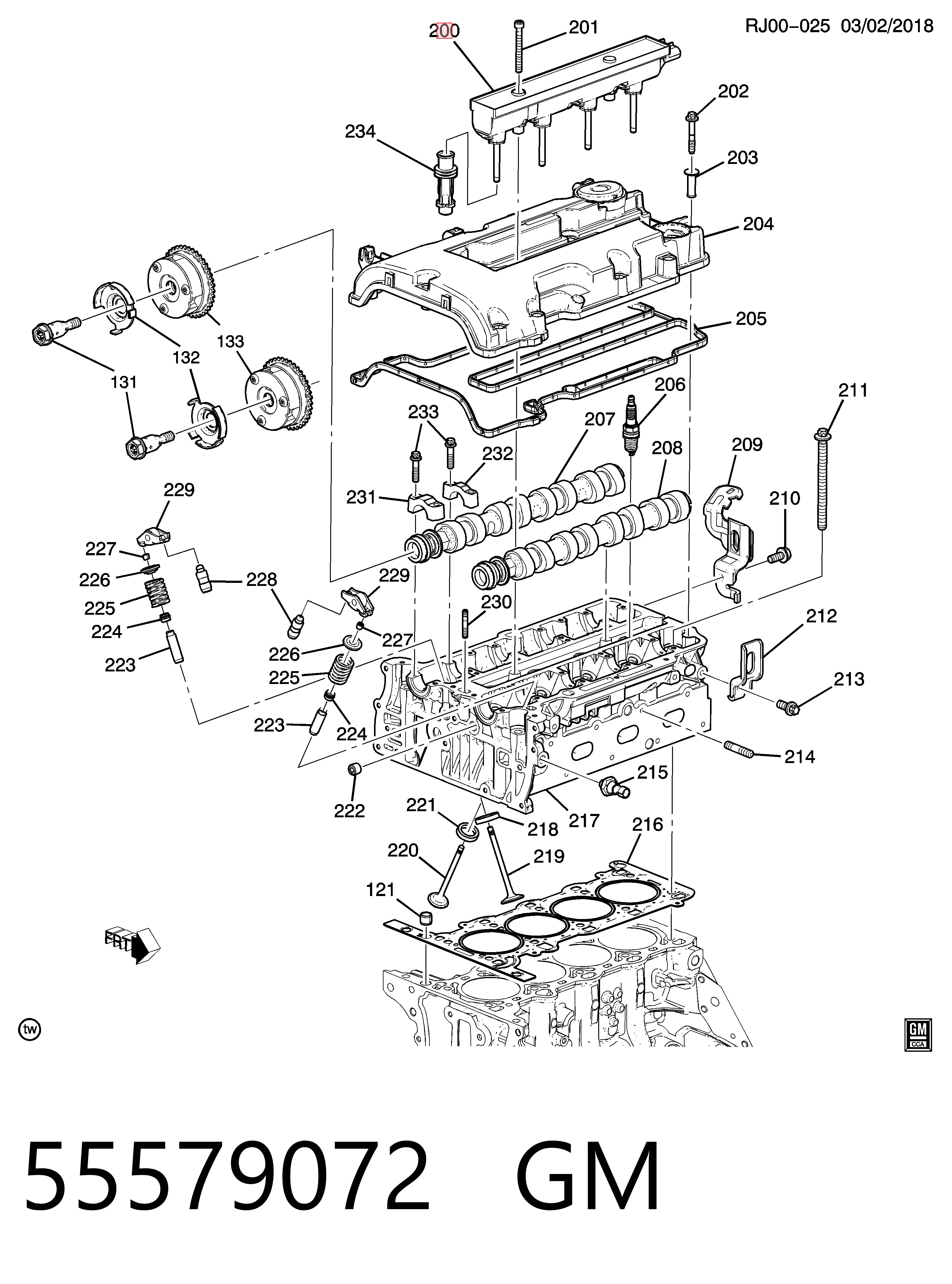 55579072 General Motors Котушка запалювання