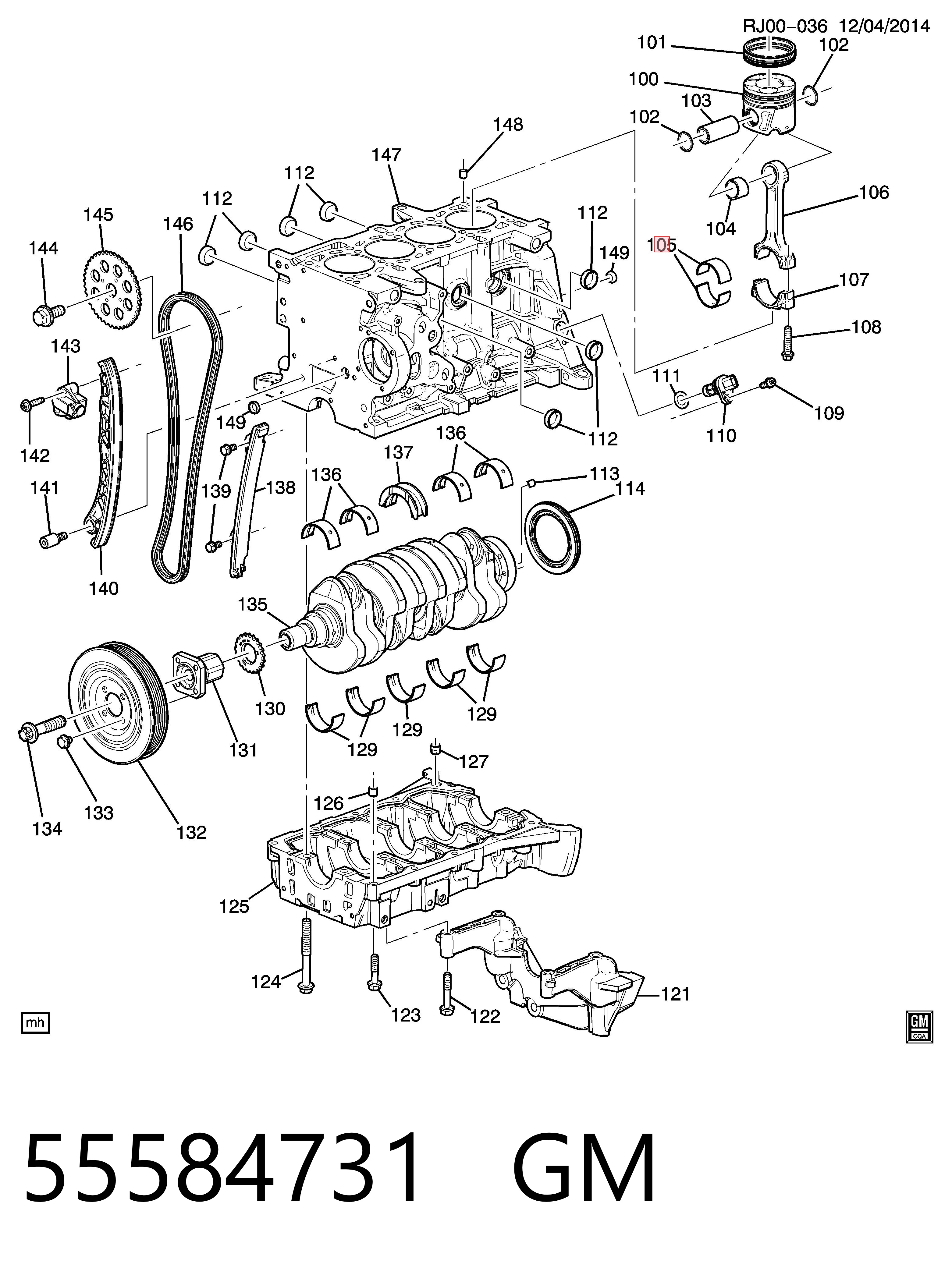Шатунні вклалиші колінвала STD Chrysler 71754218 ціна, від 14.60 USD