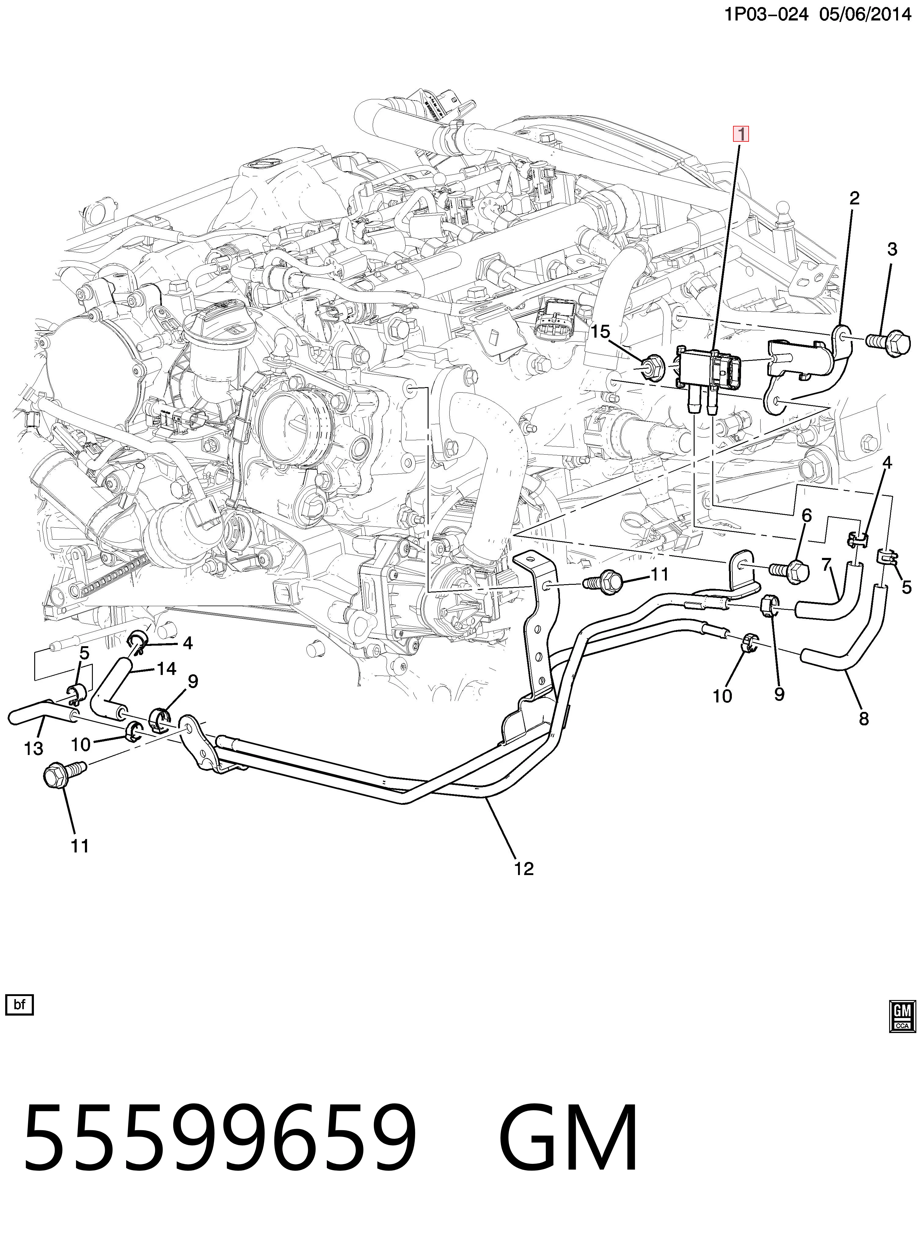 55599659 General Motors Датчик тиску вихлопних газів