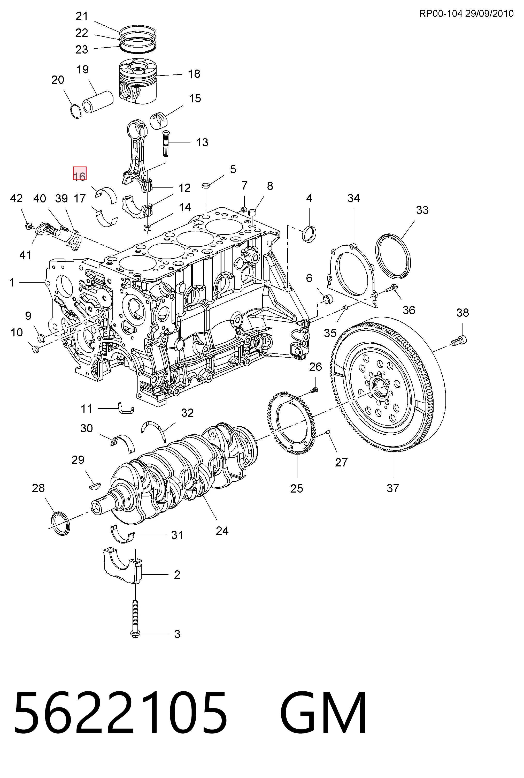 Шатунні вклалиші колінвала STD King CR4643SVSTD ціна, від 35.27 USD