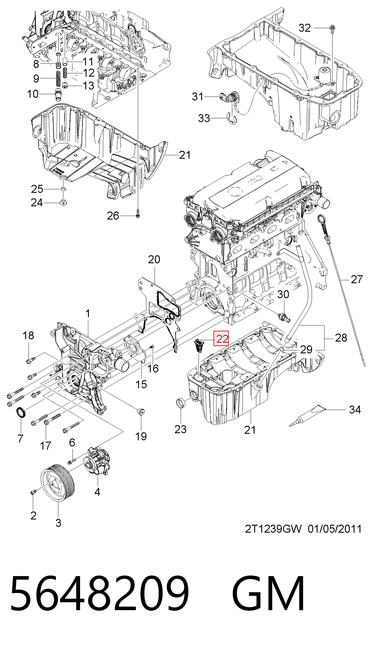 55353334 Peugeot/Citroen Фільтр-сіточка масляного насоса
